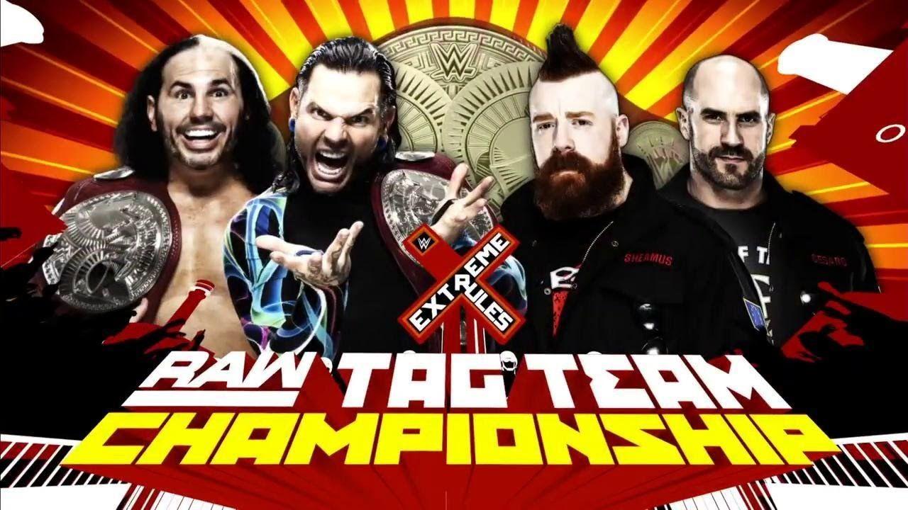 WWE Extreme Rules 2017 Raw Tag Team Championship The Hardy Boyz vs