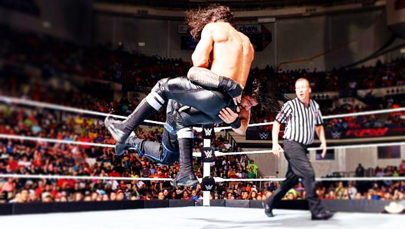 WWE Roman Reigns Spear 2015 HD