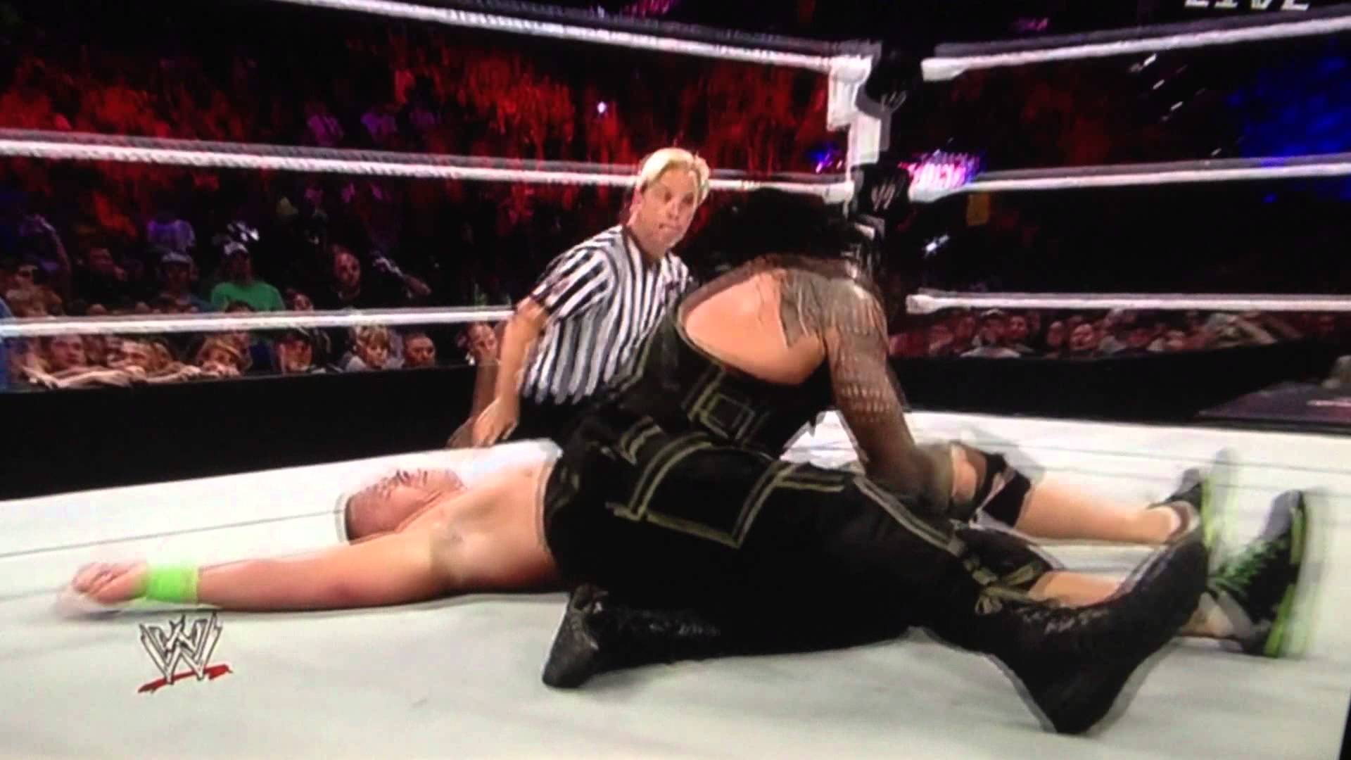 John Cena No Sells The Roman Reigns Spear