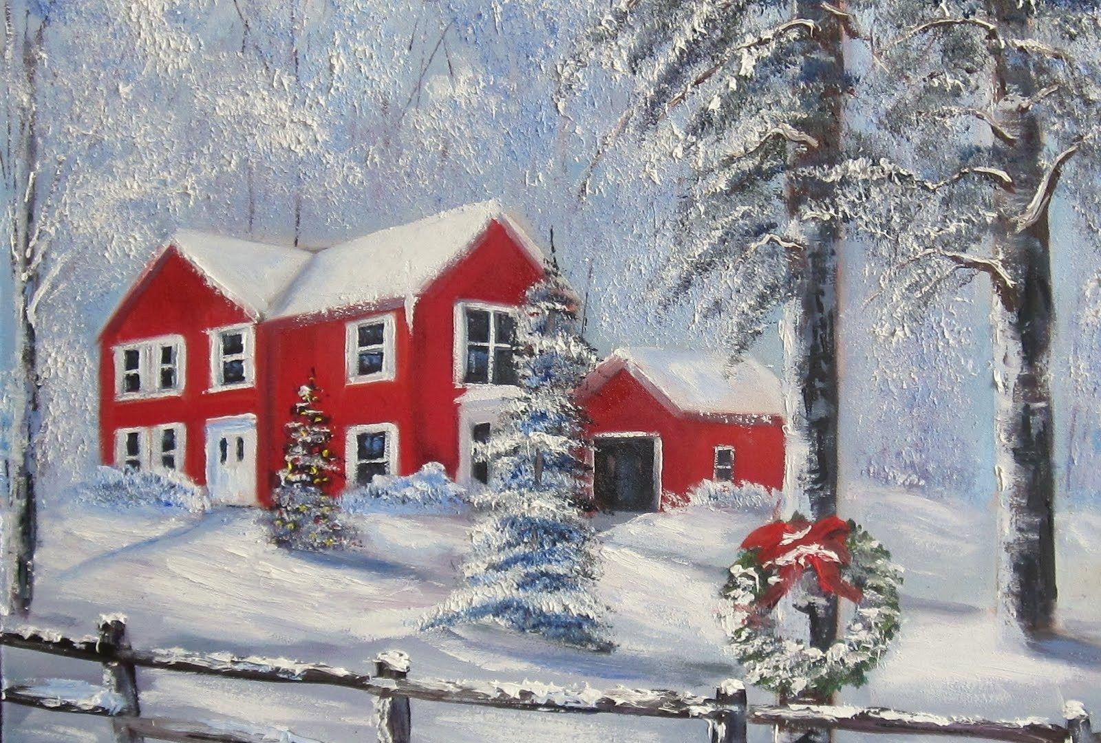 Winter: Beautiful Christmas Country Scene Living Holidays