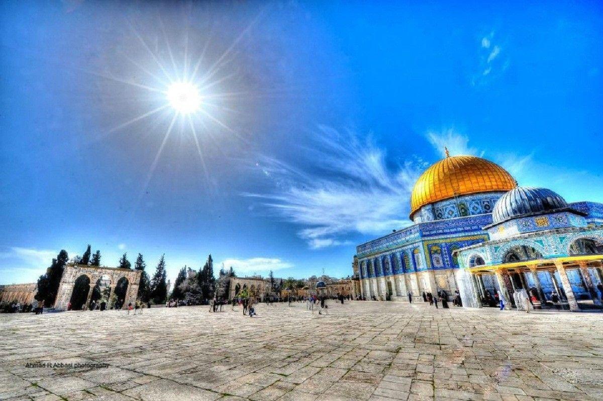 Religious: Jerusalem Dome Rock Palestine Religiuos Wallpaper