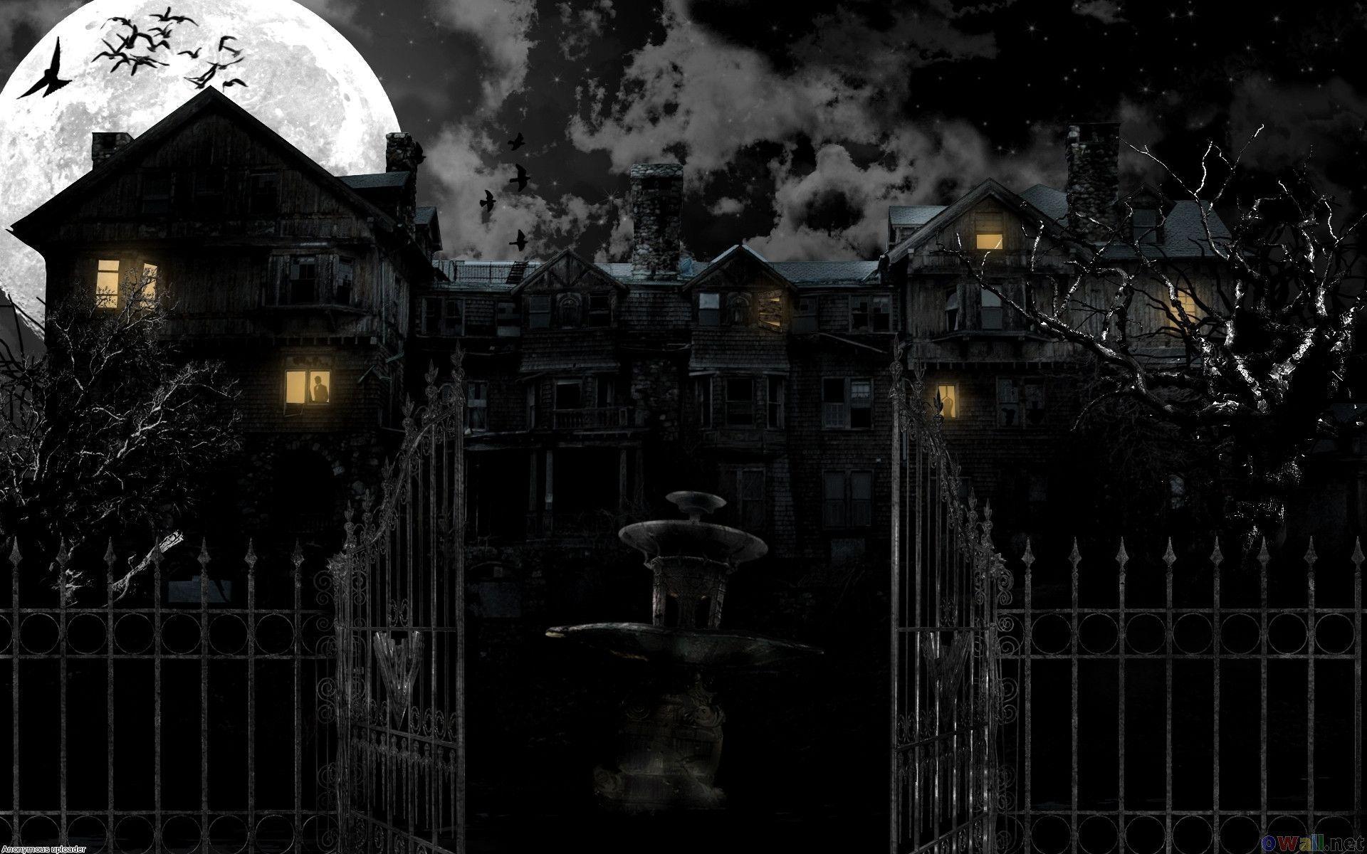 Haunted House clipart dark castle and in color haunted