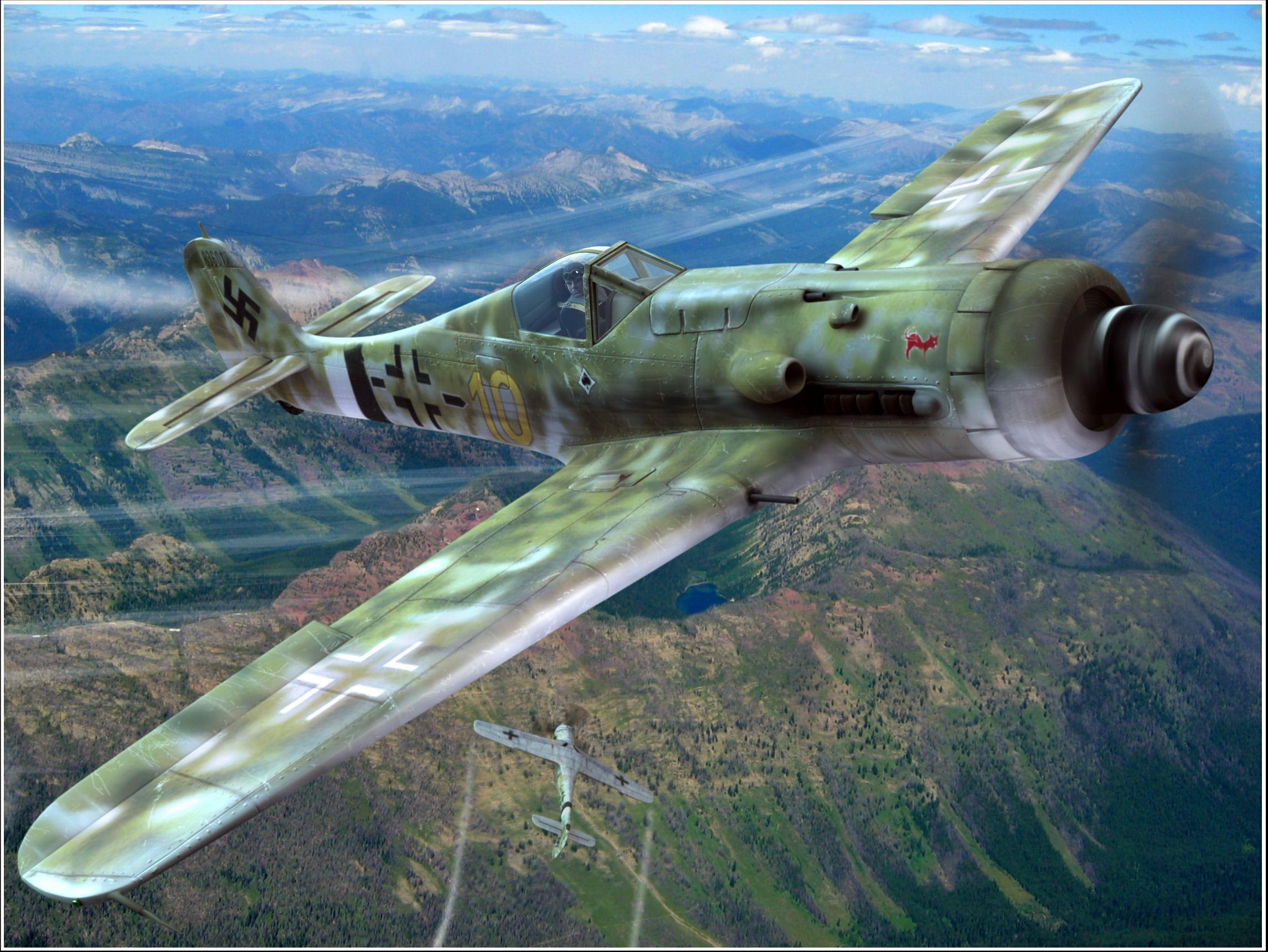 Wallpaper Airplane Focke Wulf, Fw 190 Painting Art 2290x1720