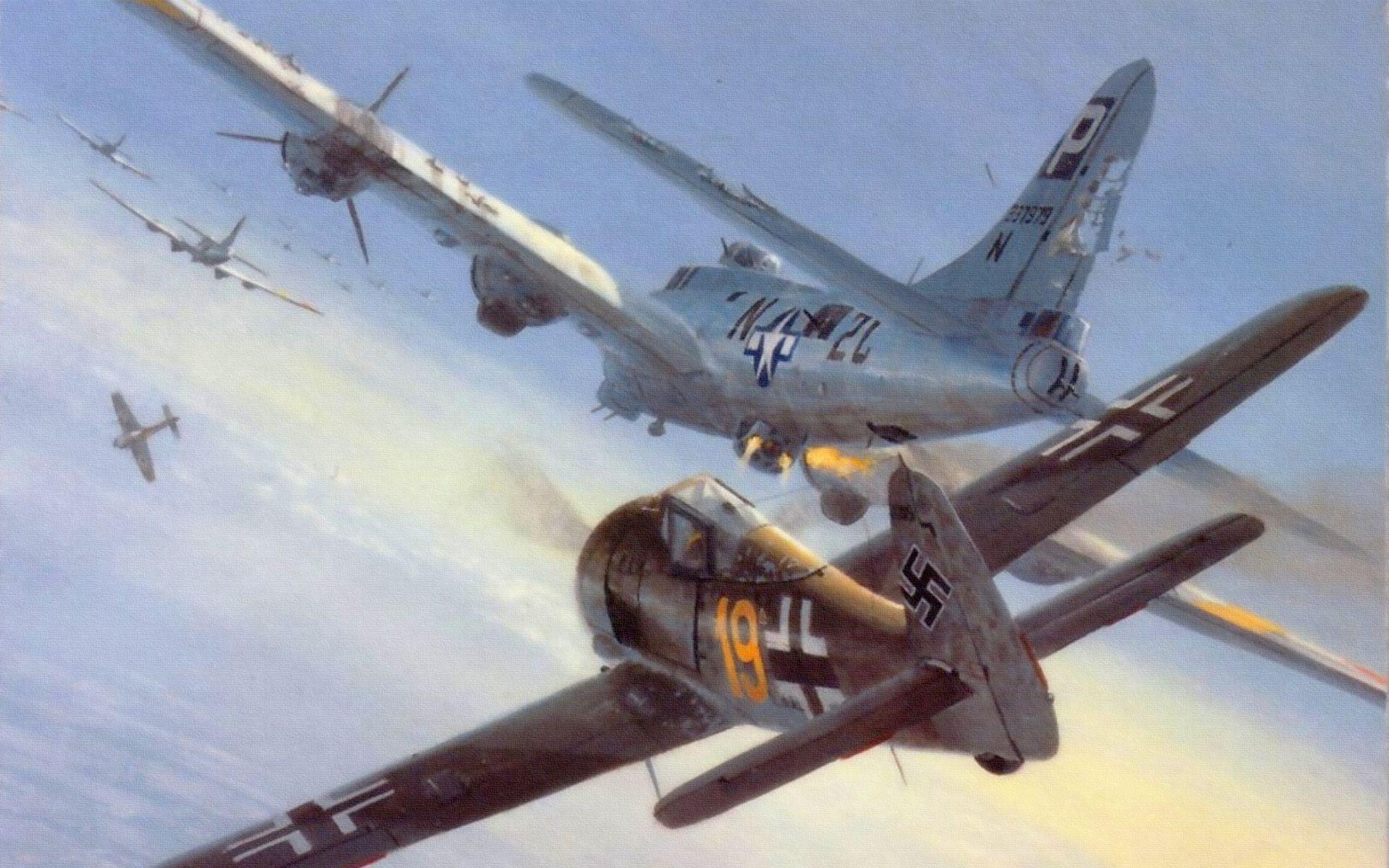 fw 190 vs B17. Avions. Aircraft, Aviation and Planes