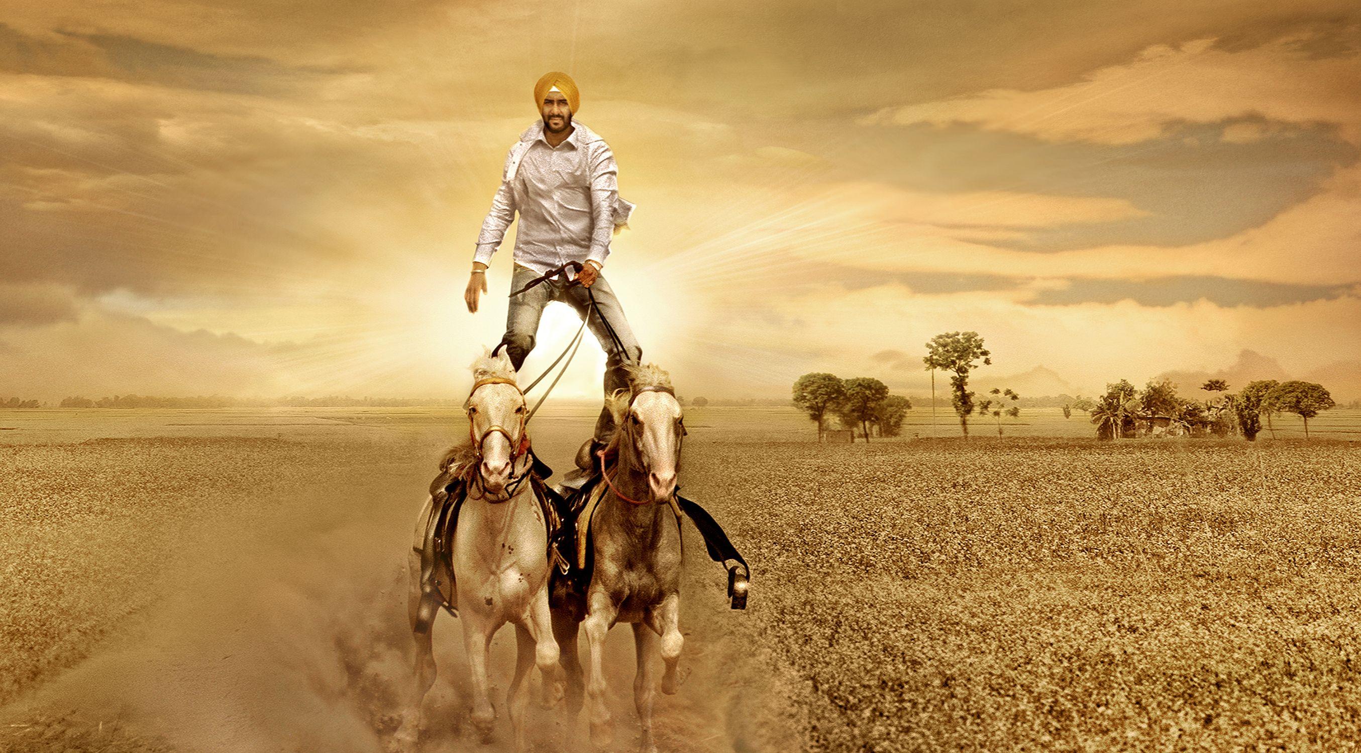 Latest Full HD Ajay Devgan horse riding high definition wallpaper