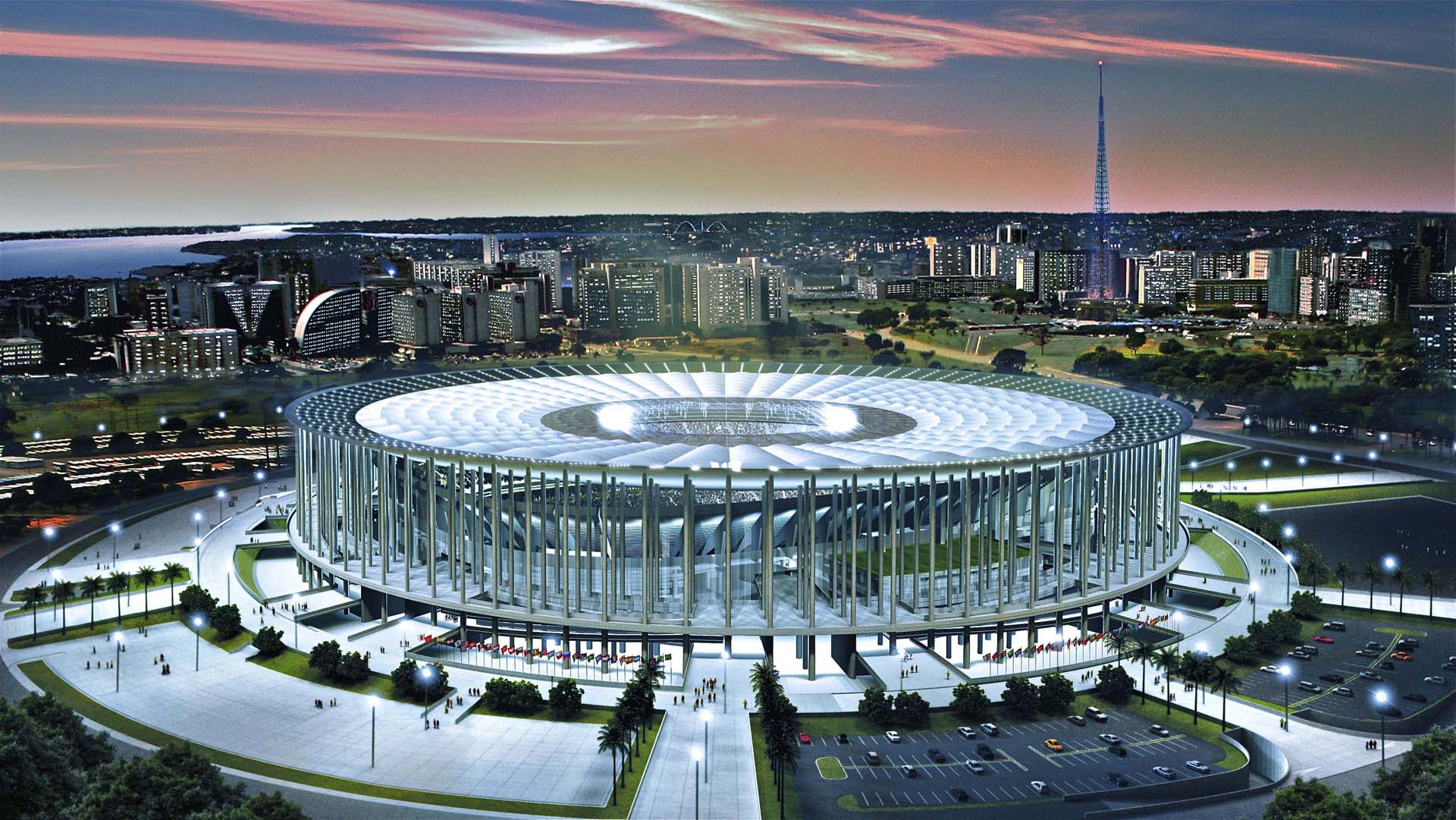 Full HD Wallpaper estadio nacional de brasilia aerial view