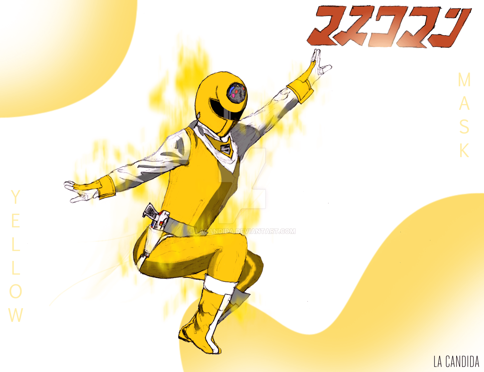 Hikari Sentai Maskman! Yellow Mask! By Chico Robot