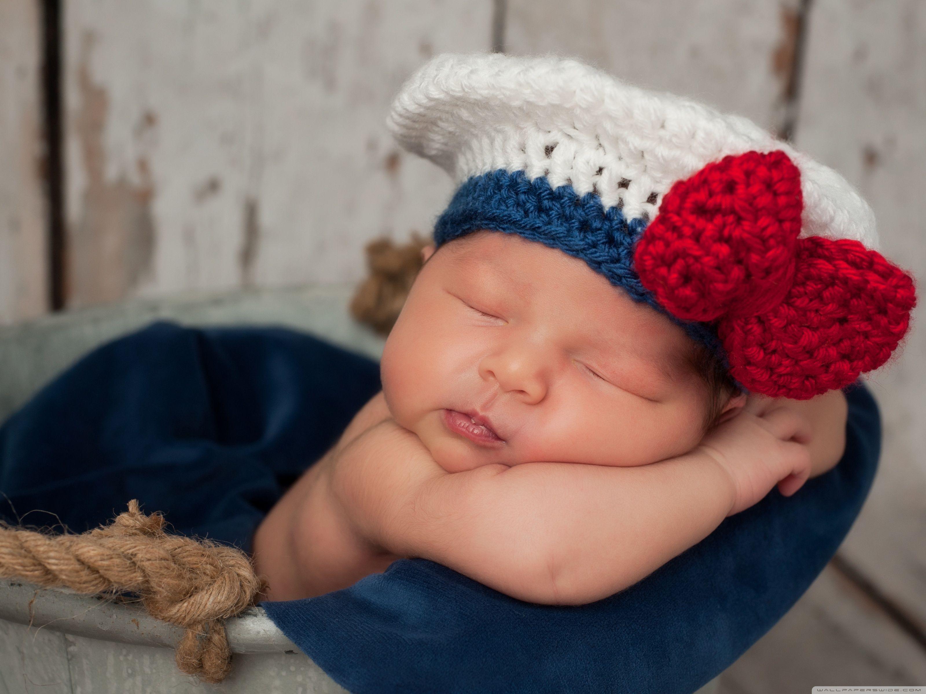 Newborn Baby Sailor ❤ 4K HD Desktop Wallpaper for 4K Ultra HD TV