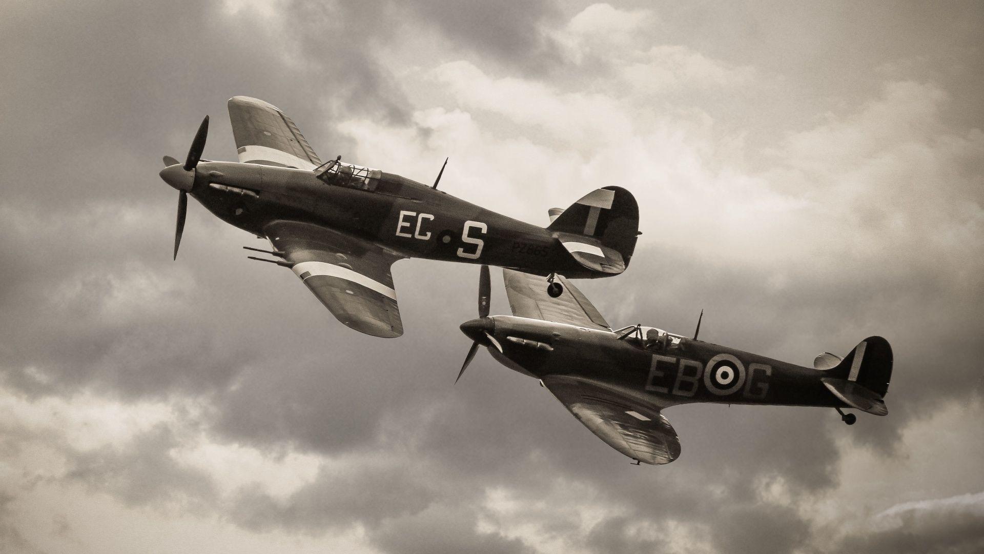 Hawker Hurricane And Supermarine Spitfire Plane Wallpaper
