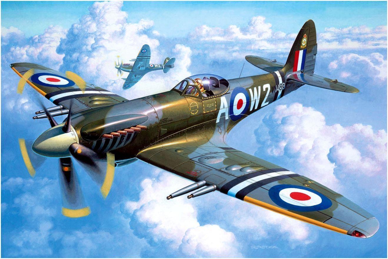 Supermarine Spitfire Mk Andrzej Deredos Wallpaper Wp4409578