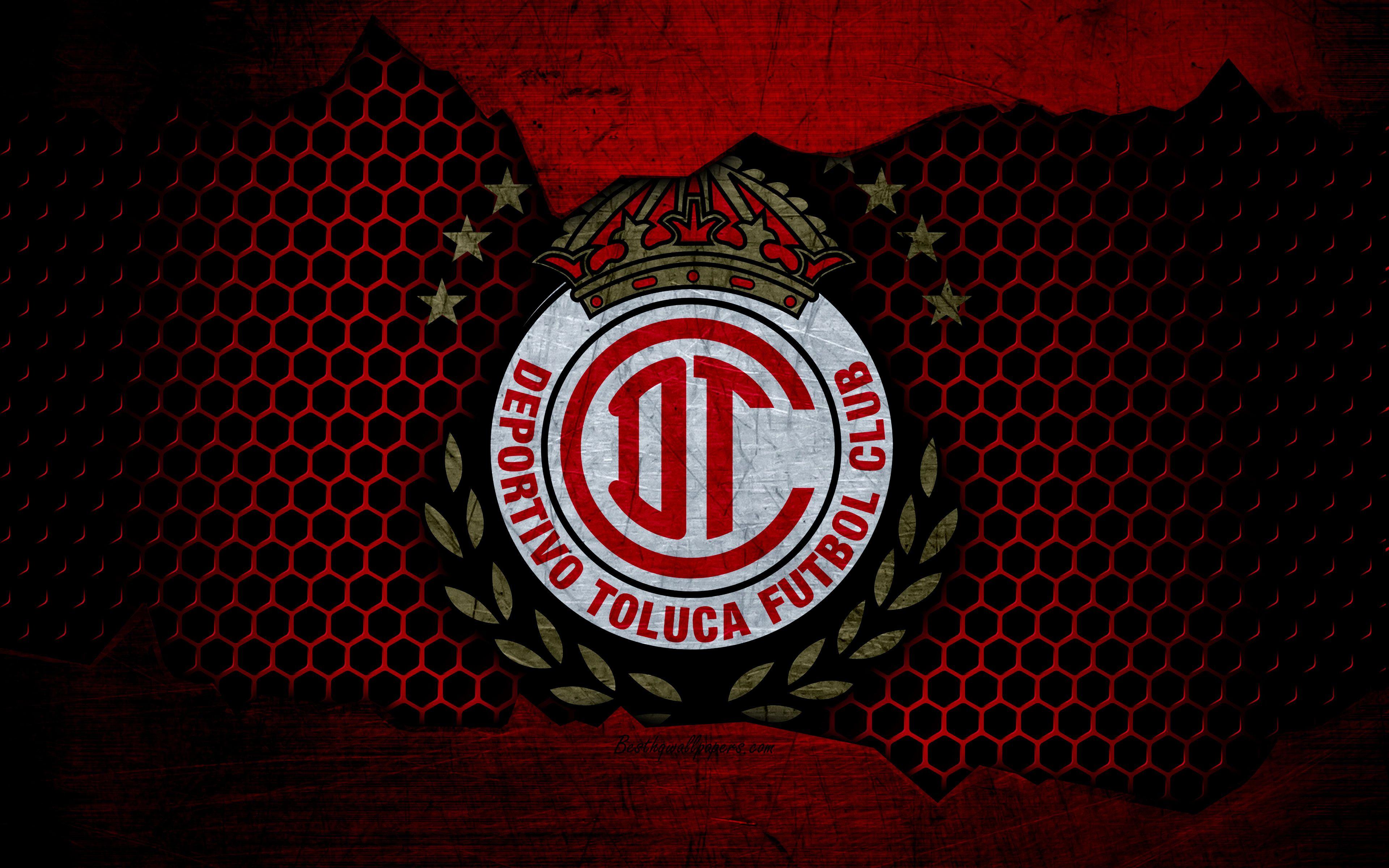 Download wallpaper Toluca, 4k, logo, Liga MX, soccer, Primera