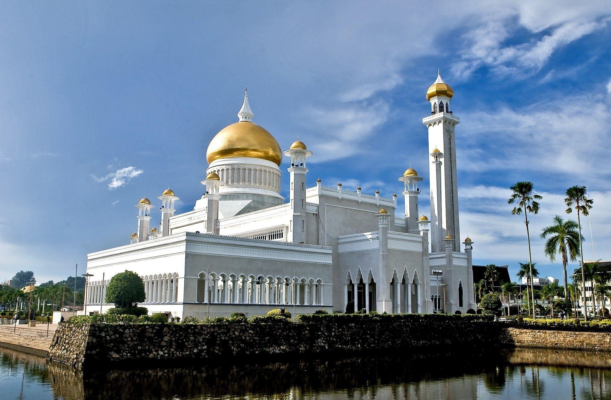 Omar Ali Saifuddin Mosque, Brunei Full HD Wallpaper and Background