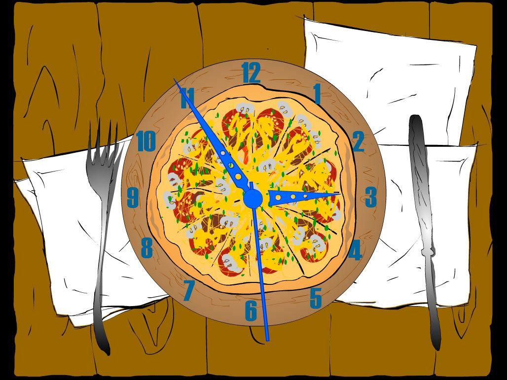 Hungry? Download free 7art Pizza Clock screensaver!