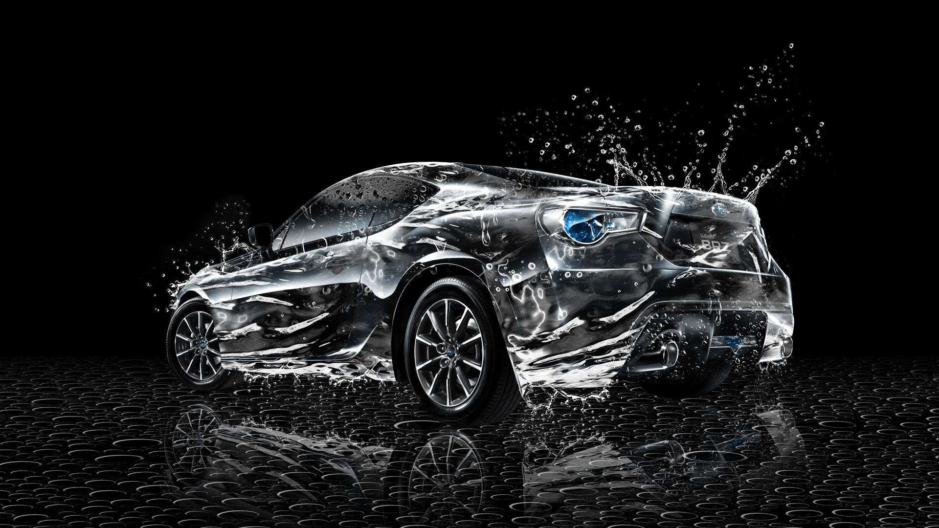 Subaru Water Splash HD Desktop Background Wallpaper
