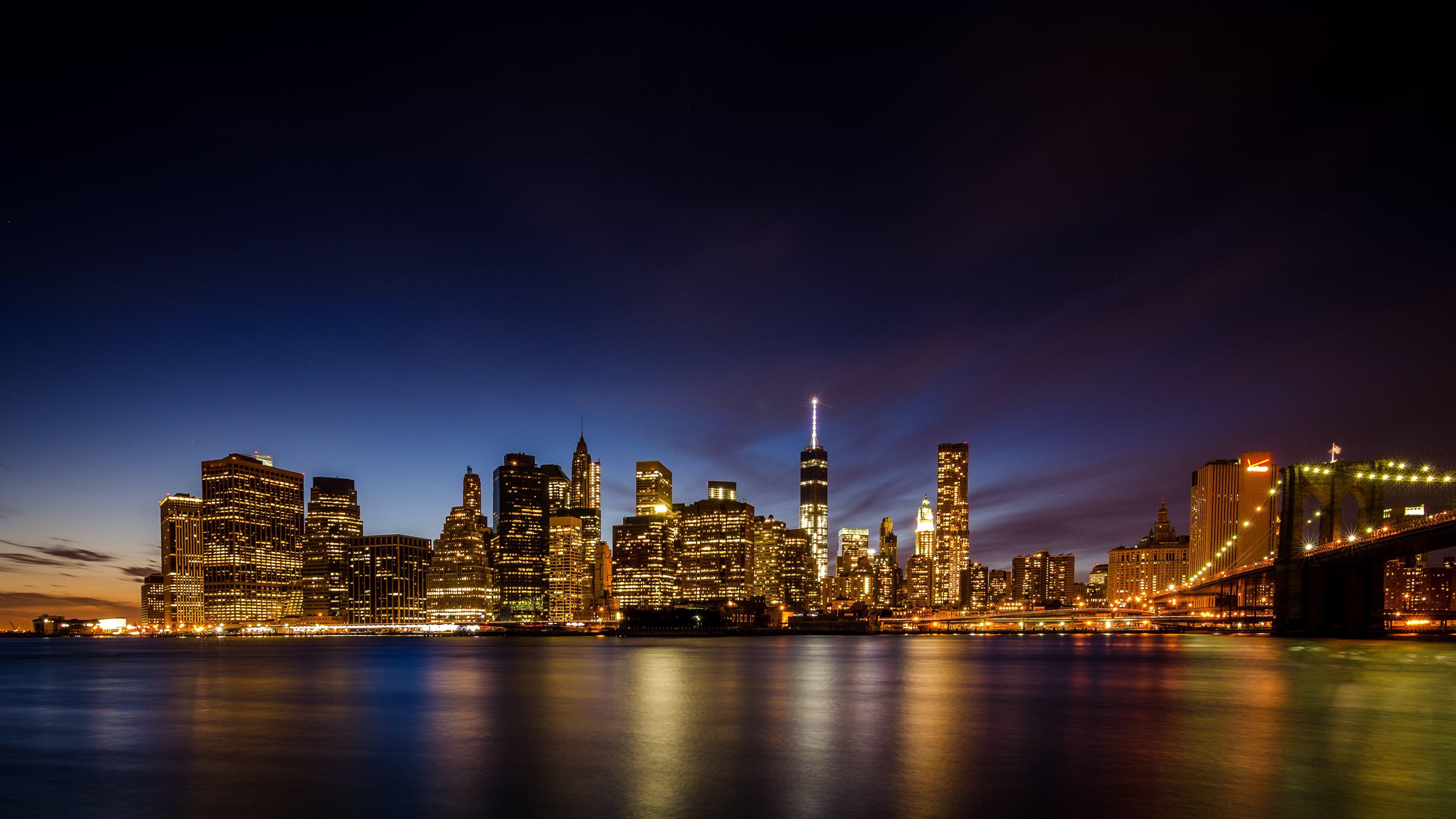 Amazing New York City Night HD Wallpaper 3840×2160 4K
