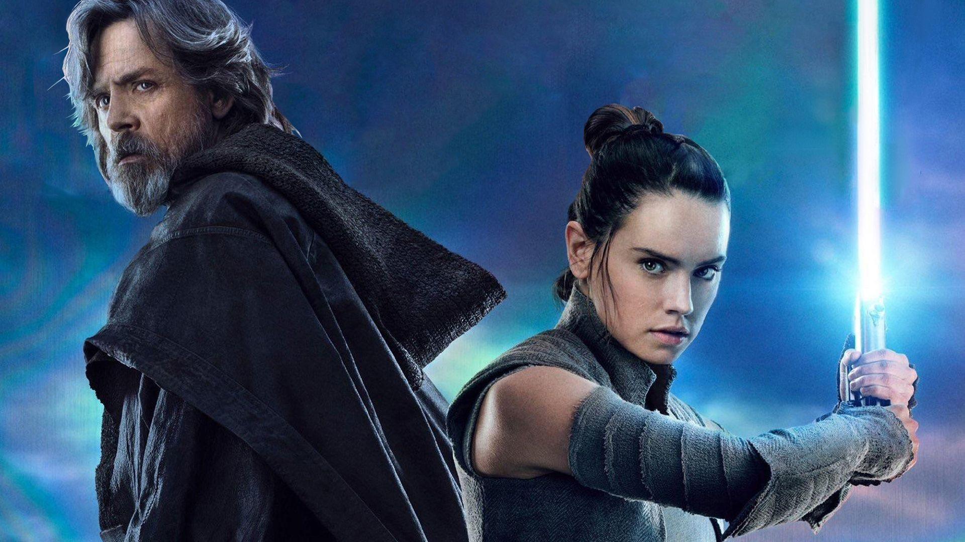 HD Luke Skywalker and Rey Star Wars: The Last Jedi
