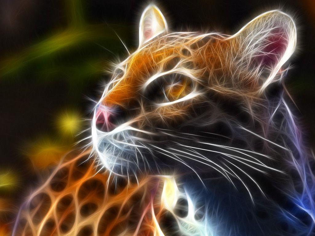 Fractal Ocelot wallpaper Background. Ocelots