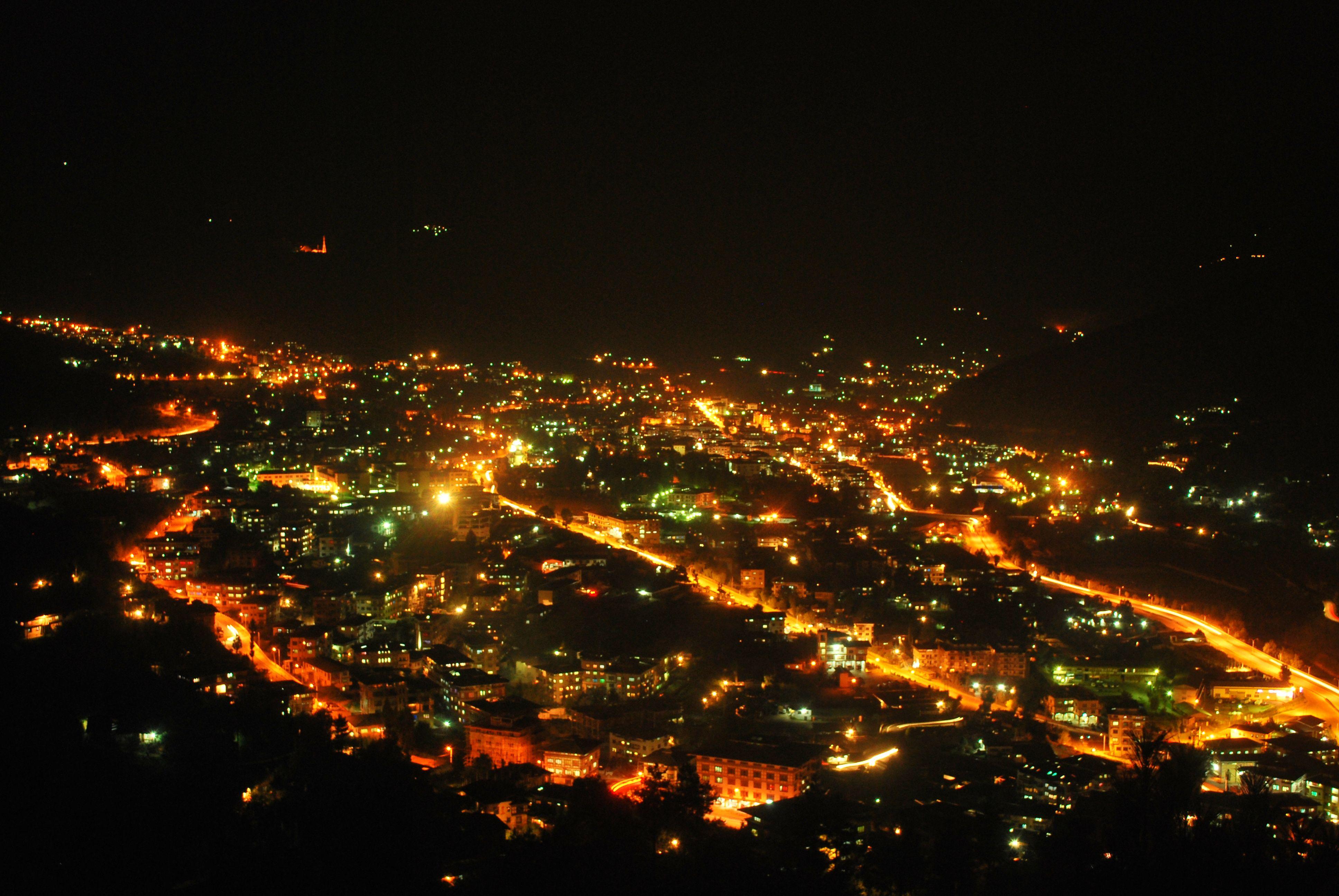 City At Night Thimphu 3872x2592 #city