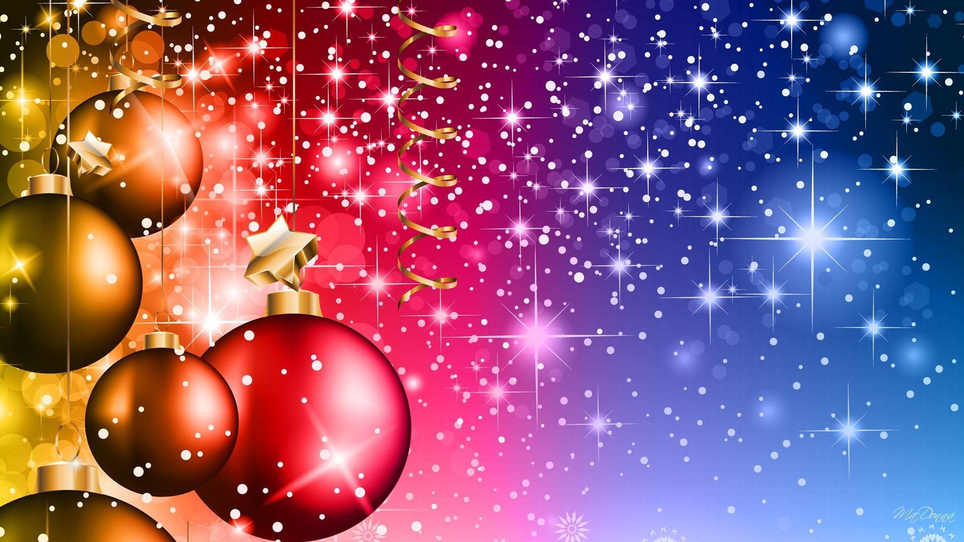 Winter: Years New Navidad Noel Tinsel Pink Holiday Rainbow Stars