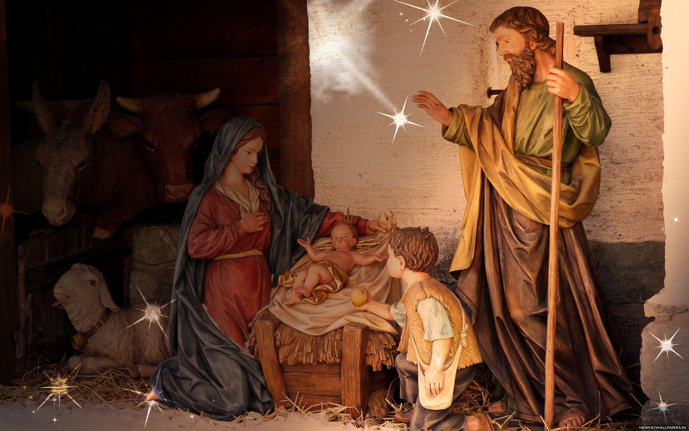 Birth of Jesus Scene at Every Christmas Wallpaper