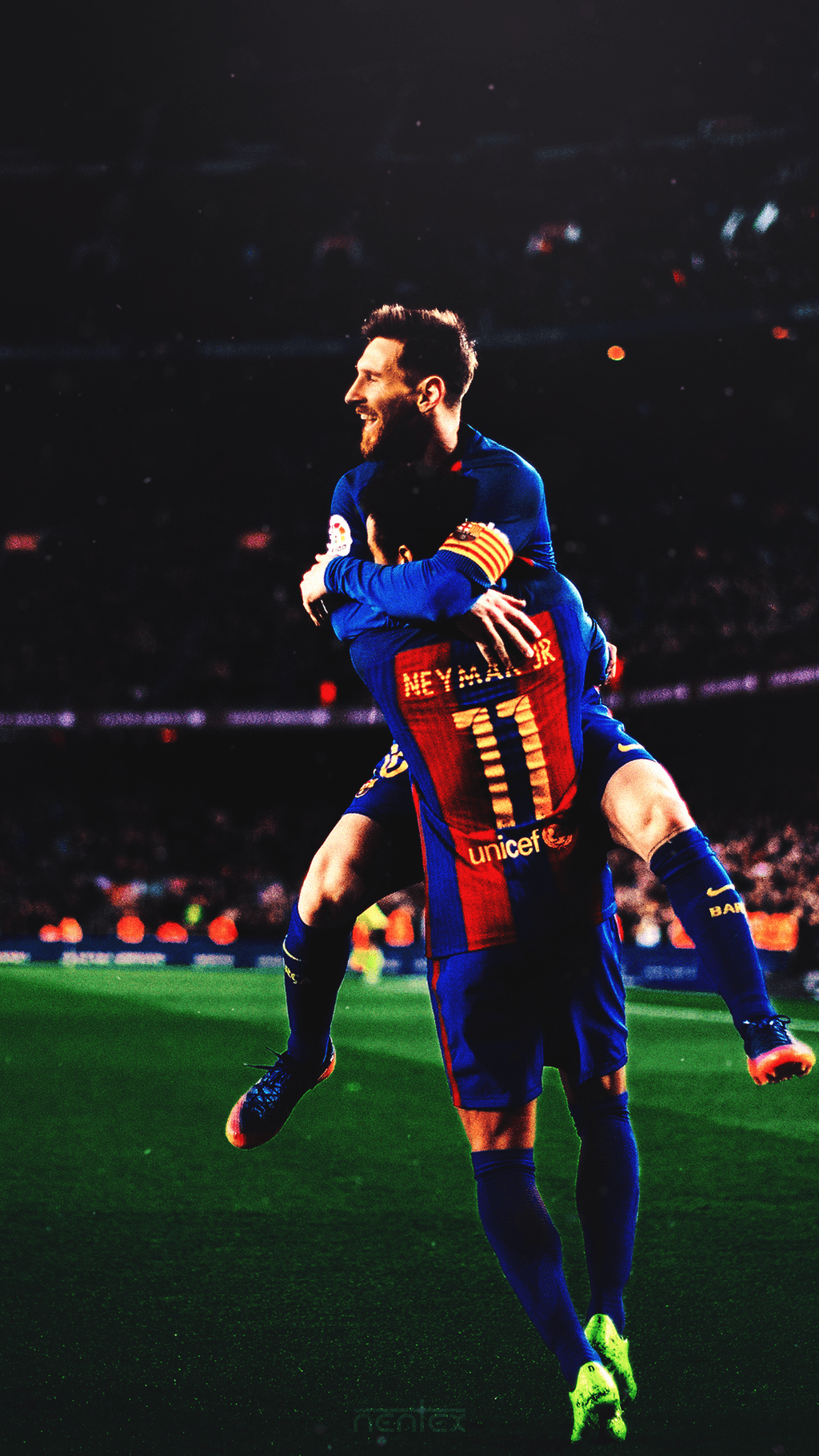 Mobile Wallpaper. Messi and Neymar