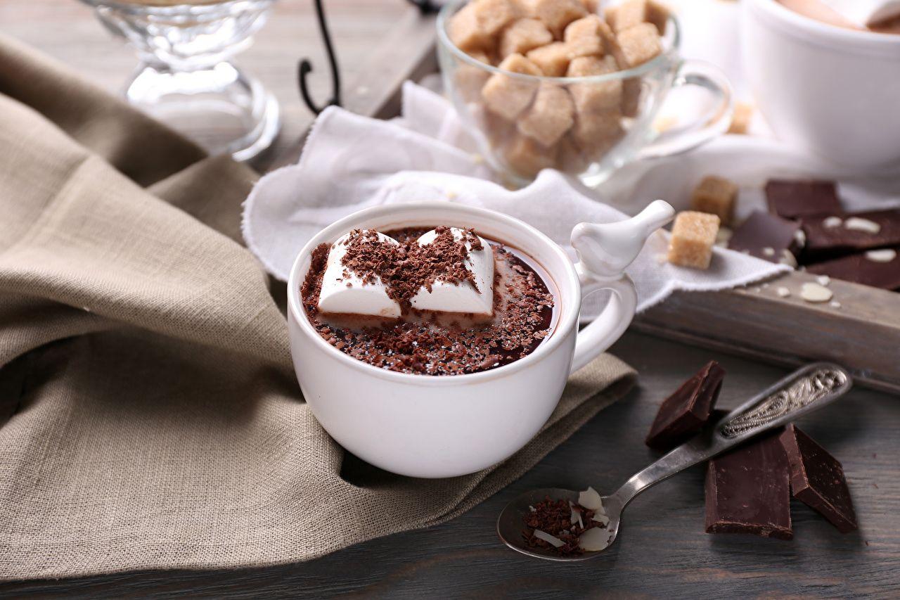 Wallpaper Chocolate Marshmallow Hot chocolate drink Cup Food Spoon