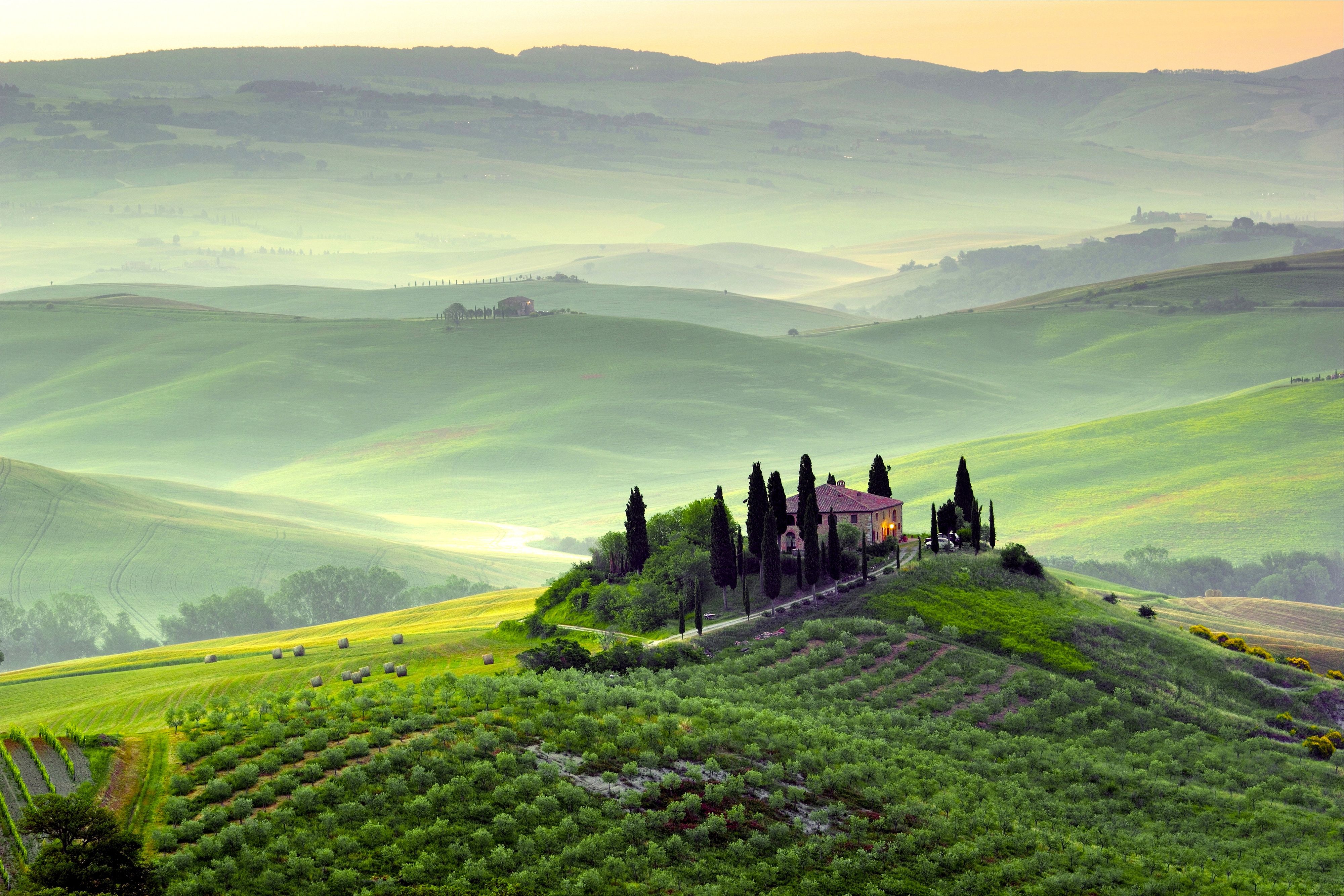 Wallpaper Tuscany, Landscape, Italy, 4K, World