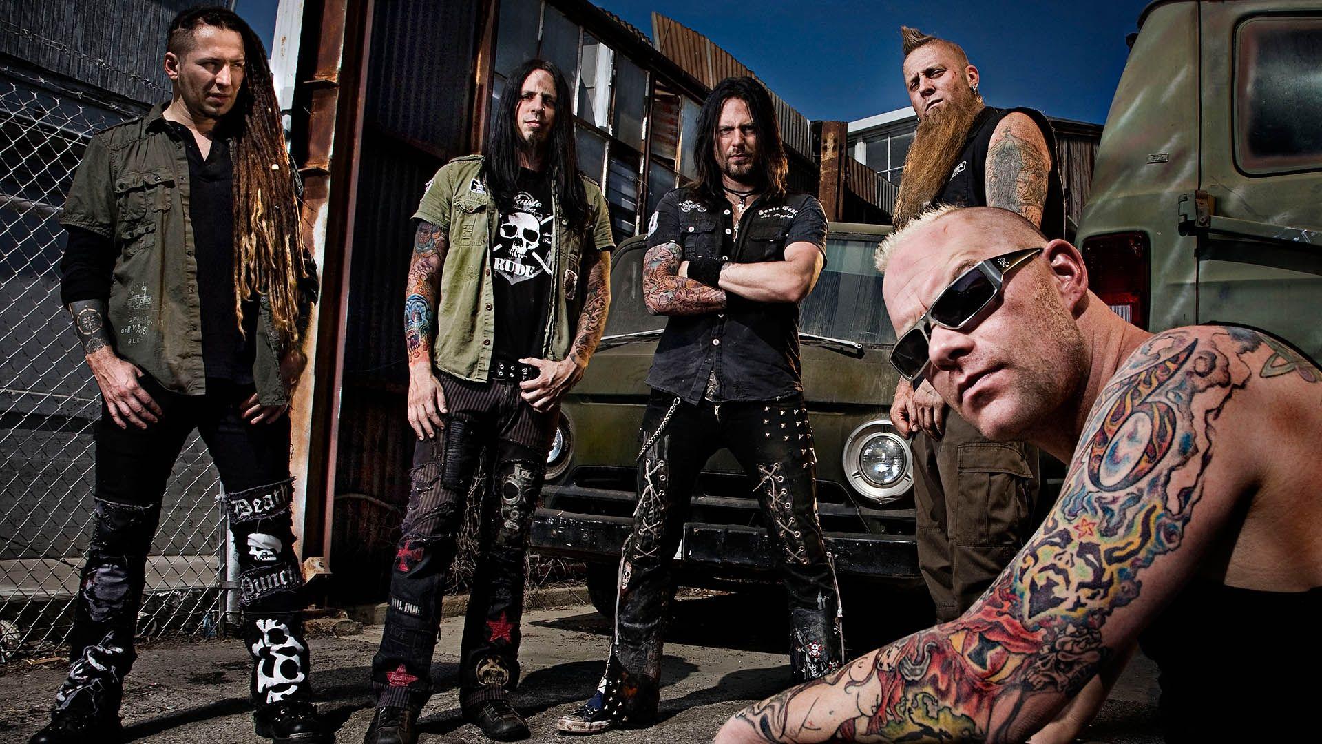 Download Wallpaper 1920x1080 five finger death punch, tattoo, cars