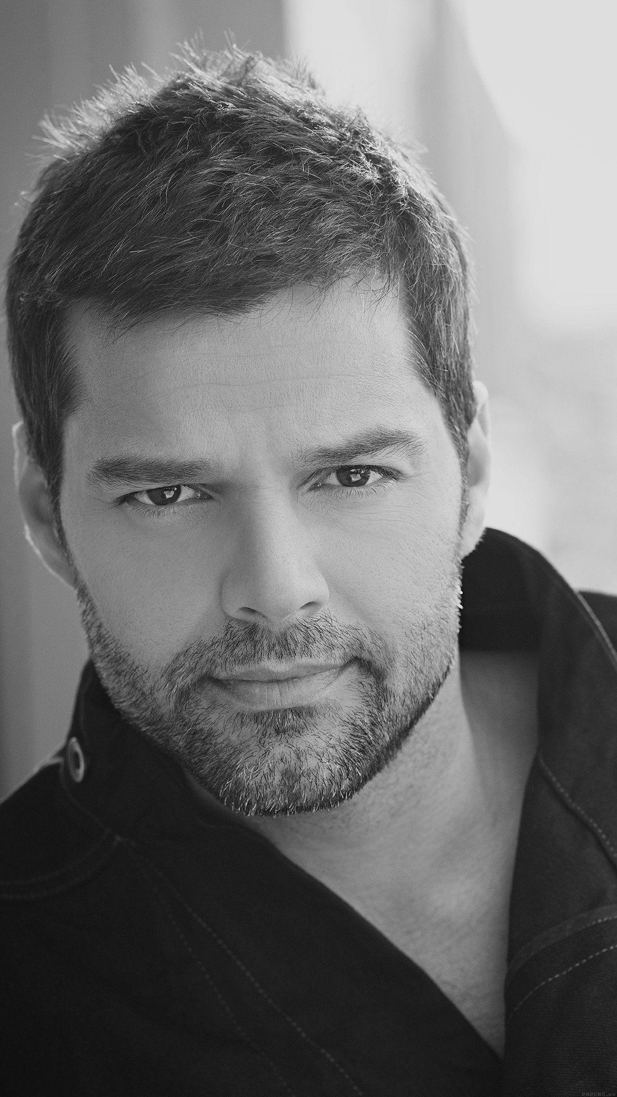 Ricky Martin Music Artist Singer Celebrity Dark Bw Android