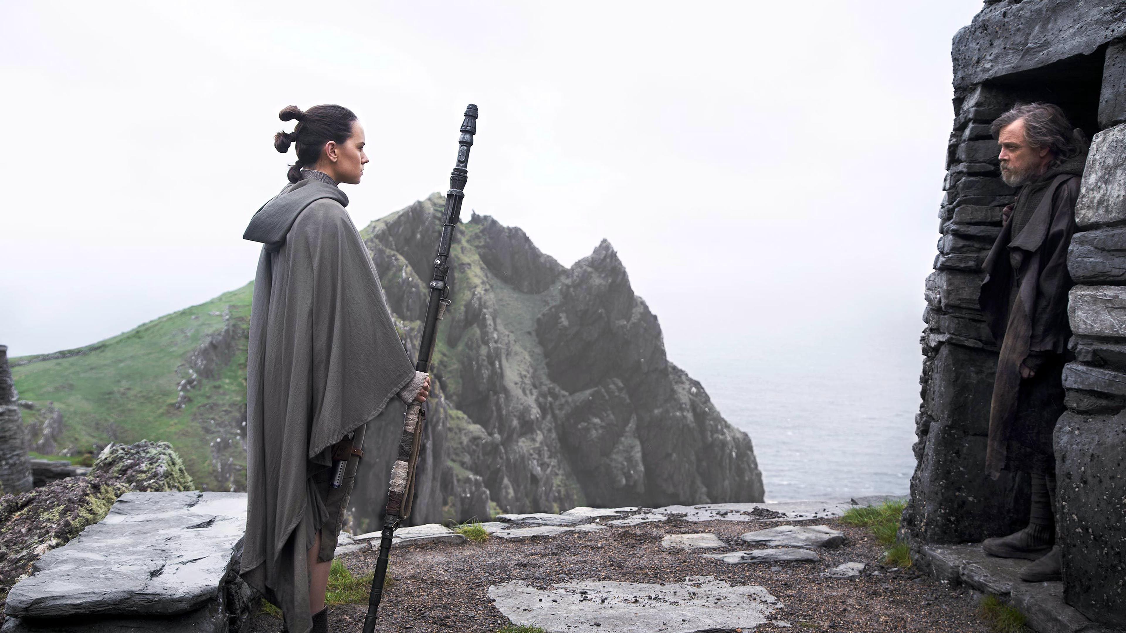 Rey (Daisy Ridley) and Luke Skywalker (Mark Hamill) Wars