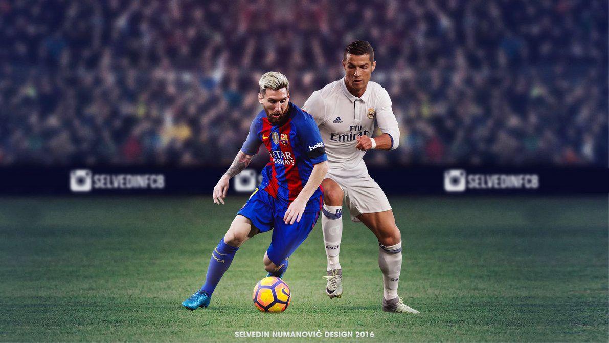 Messi vs Ronaldo HD WALLPAPER