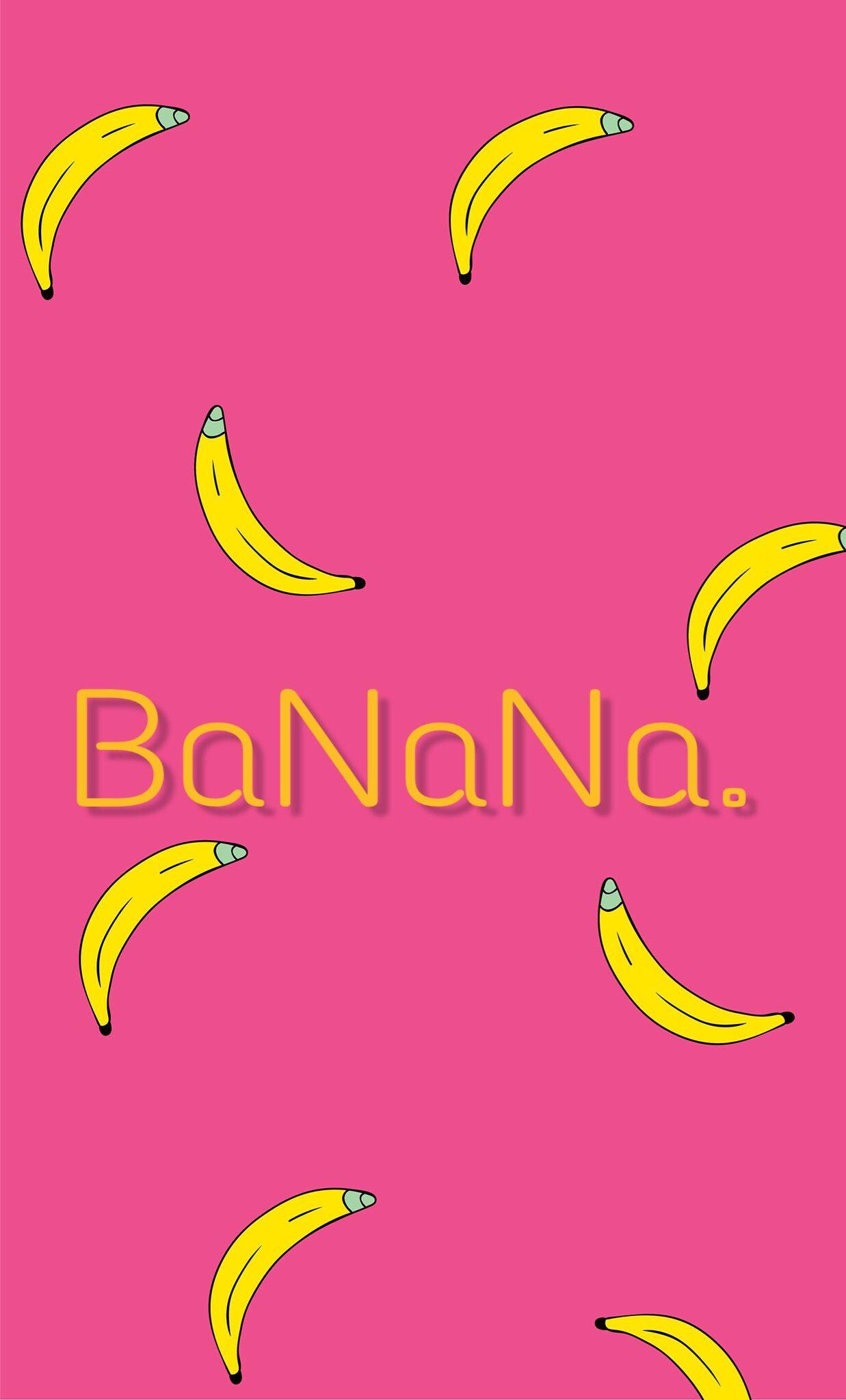 banana #yellow #pink. Wallpaper. Bananas and Wallpaper
