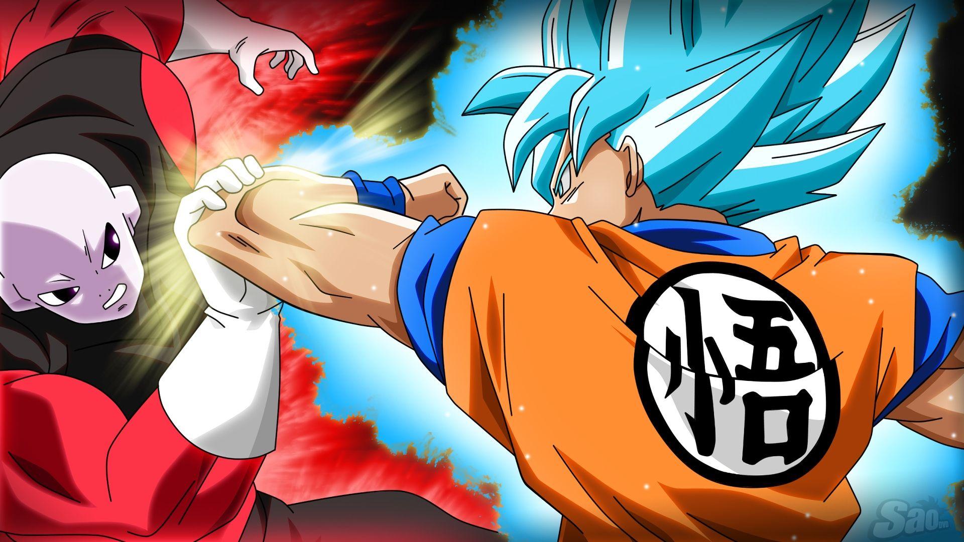 Jiren vs Goku Blue Dragon Ball Super. Wallpaper