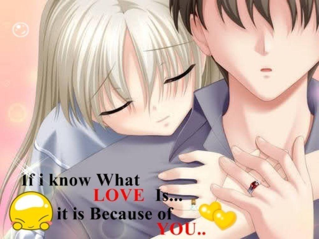 Love Anime Couple Picture With Quotes Cute Anime Couple Wallpapers