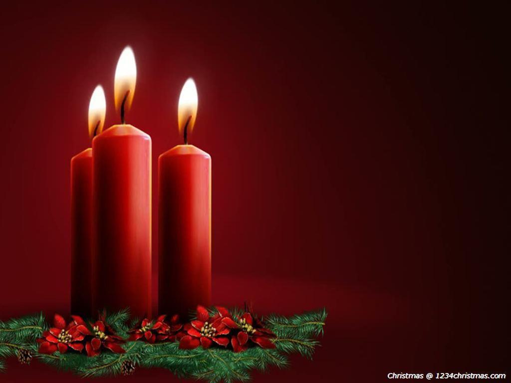 Christmas Candles Wallpaper for Free Download