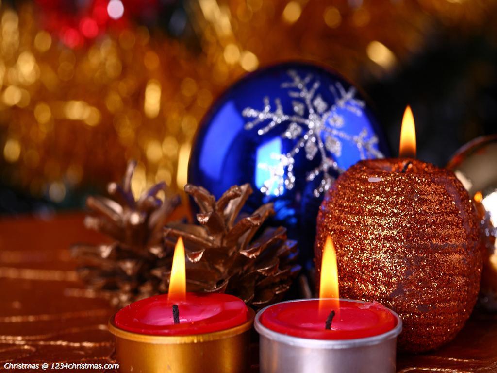 Christmas Candles Wallpaper for Free Download
