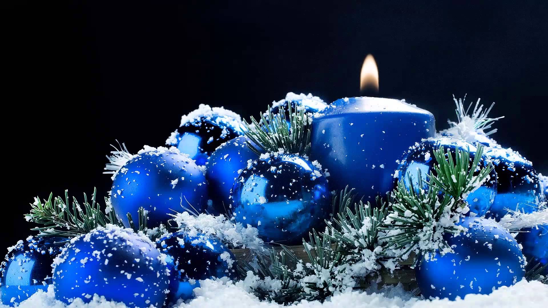 Blue Christmas Candle and relaxing