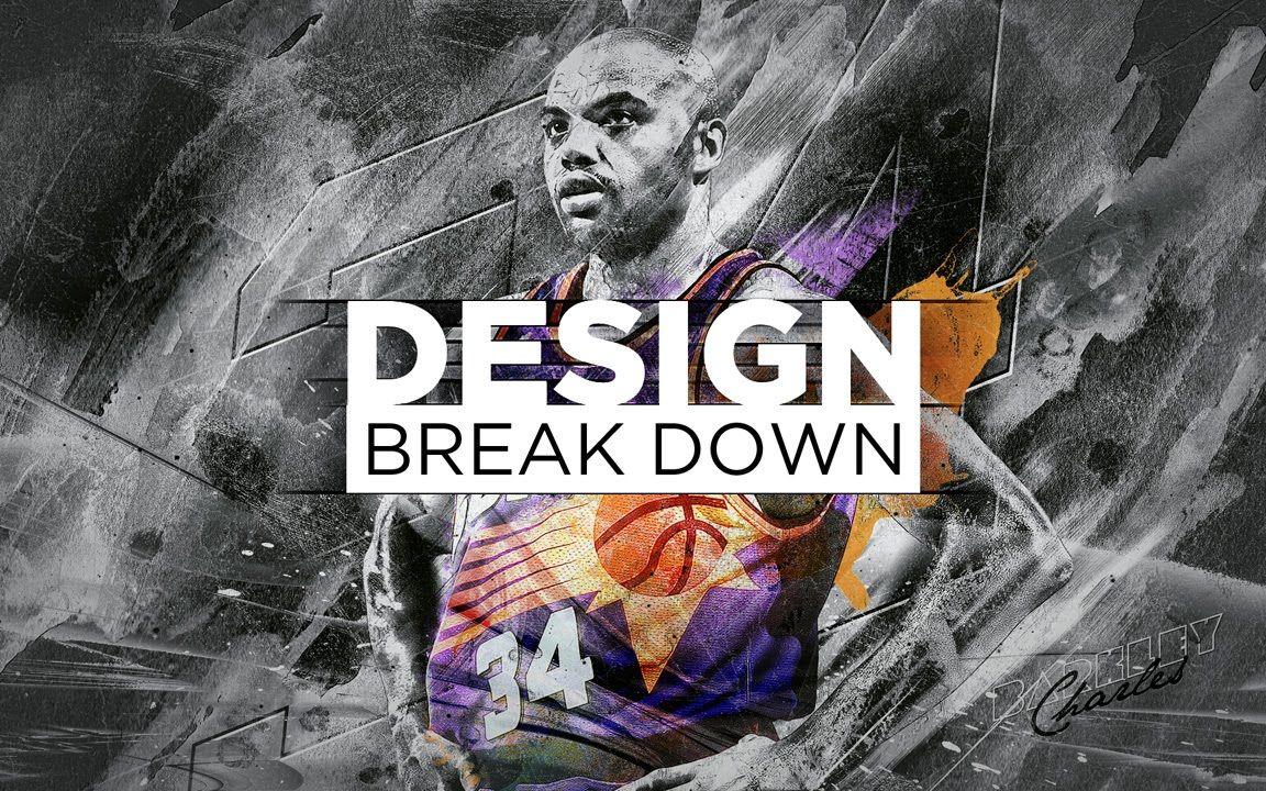 Charles Barkley NBA design (Photoshop process break down)