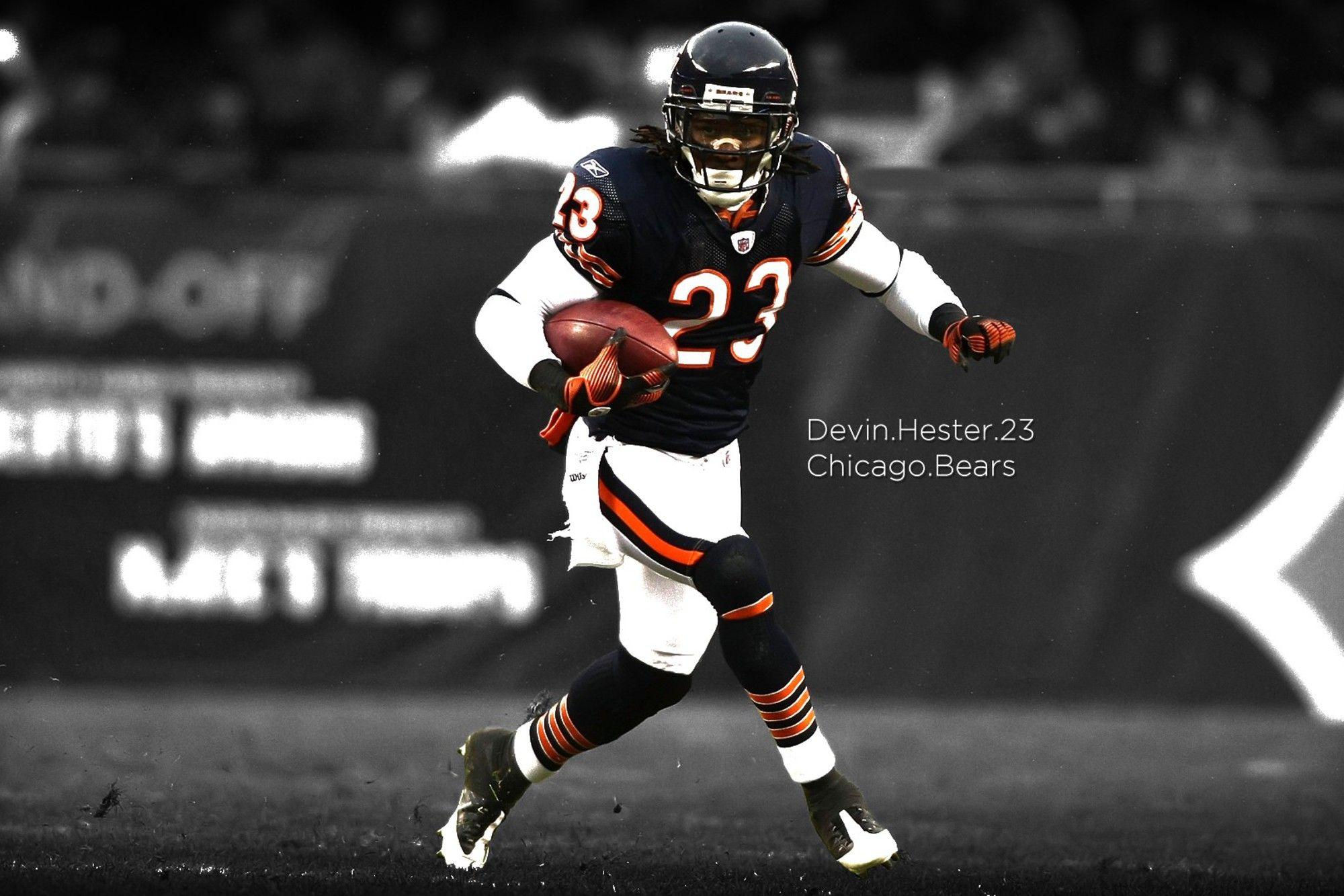 Chicago american football bears selective coloring devin hester