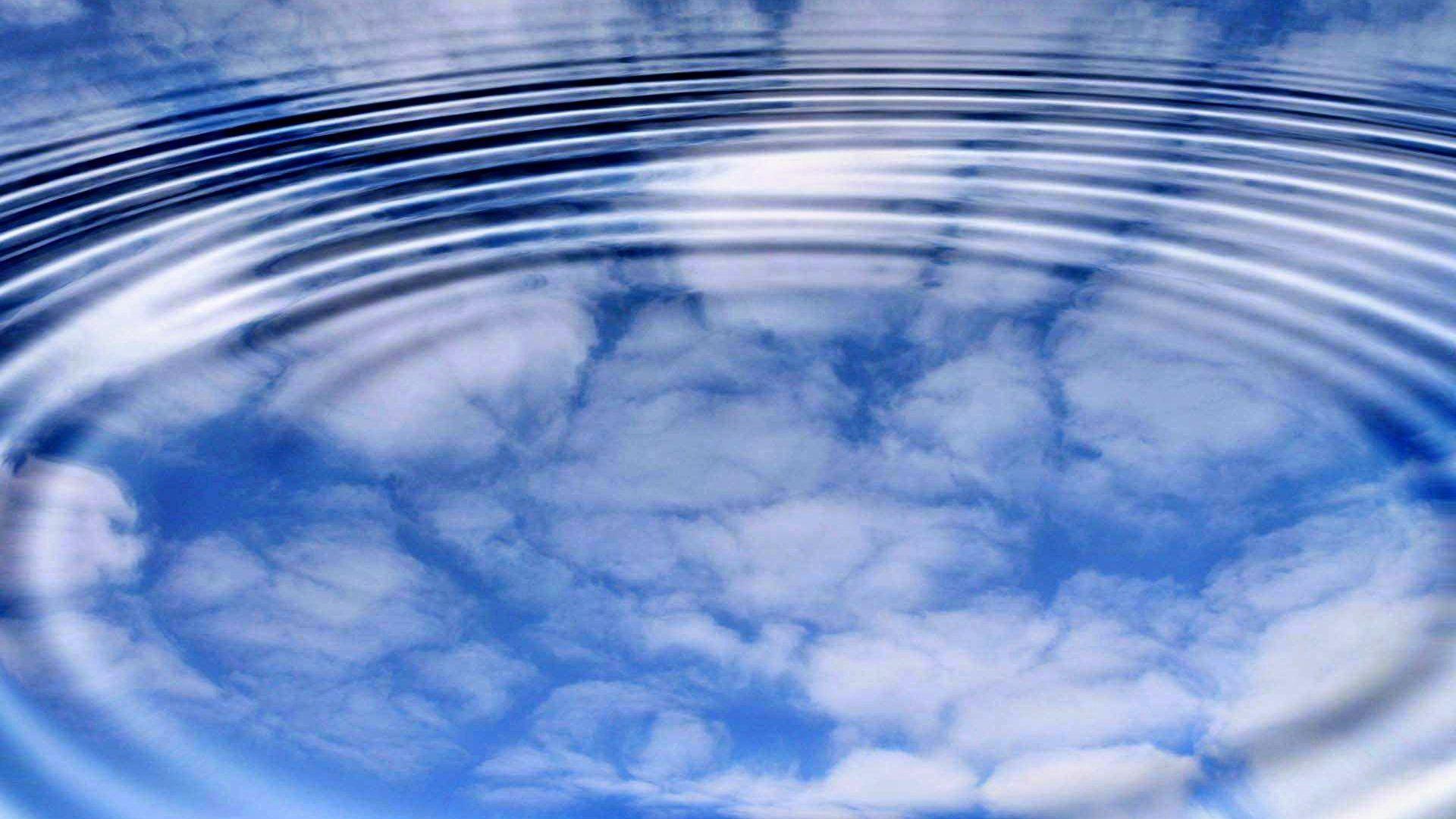 Lakes: Lake Ripple Clouds Nature Ripples Effect District Picture