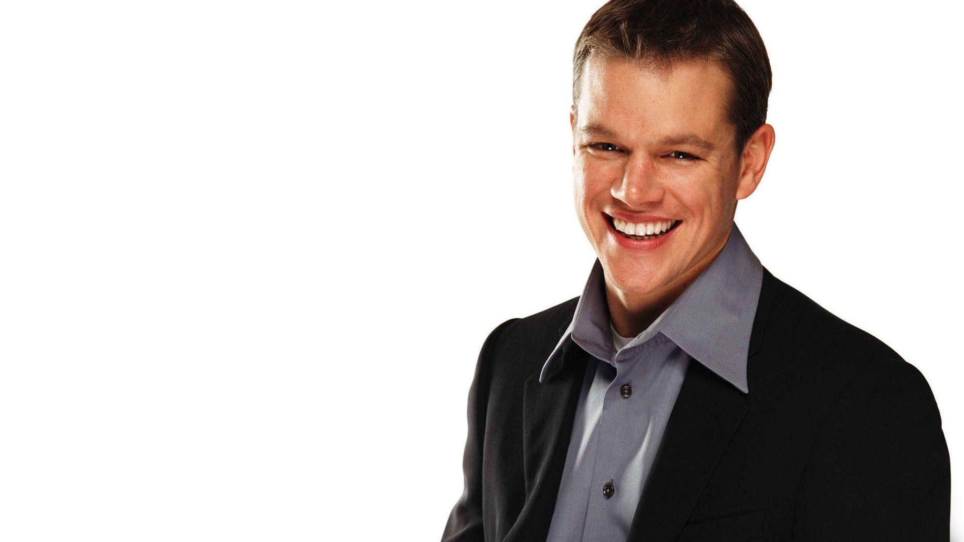 Matt Damon Cool And Stylish Full HD Wallpaper