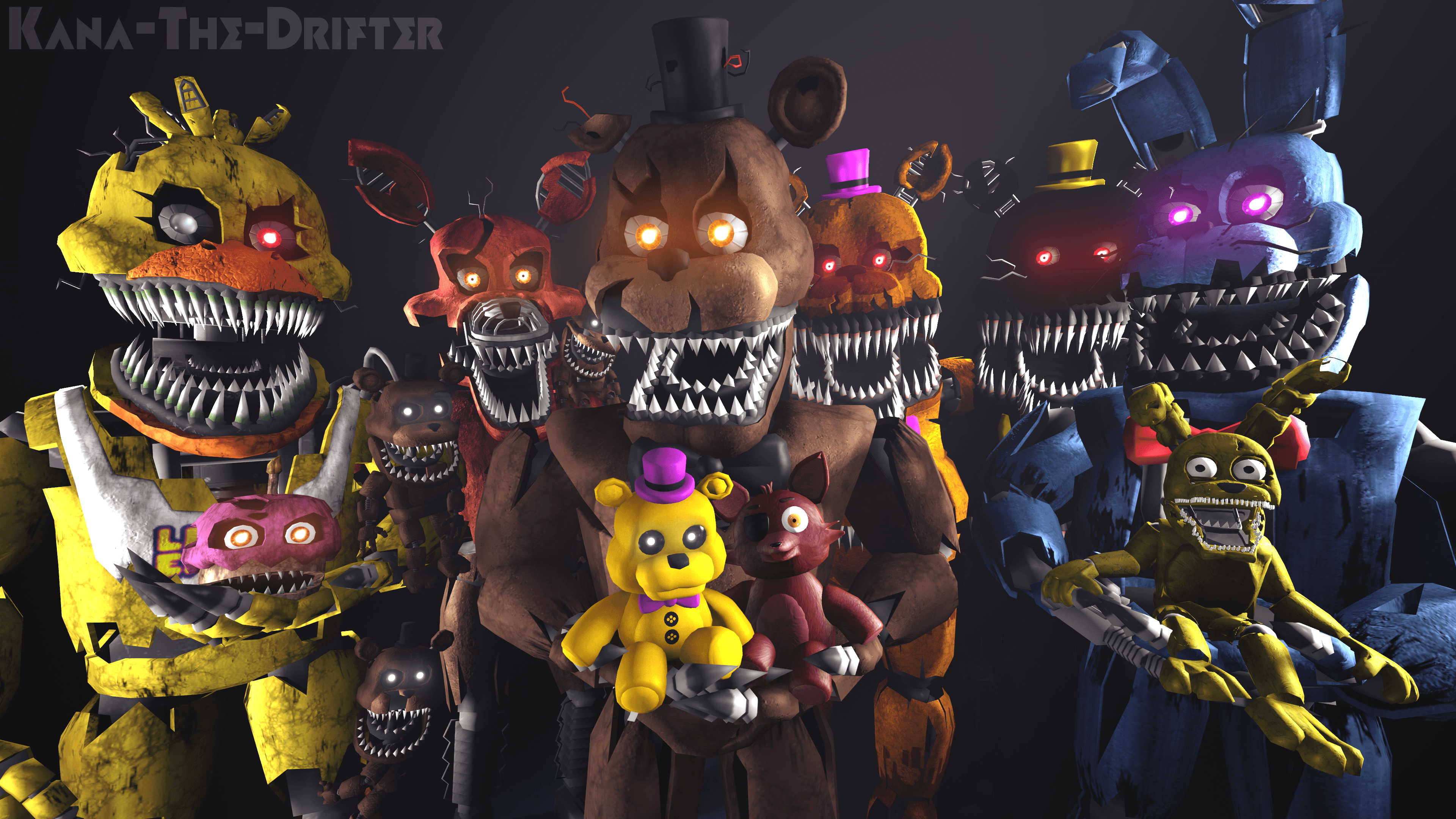 We All Are Still Your Friends (FNAF SFM Wallpaper) By Kana The