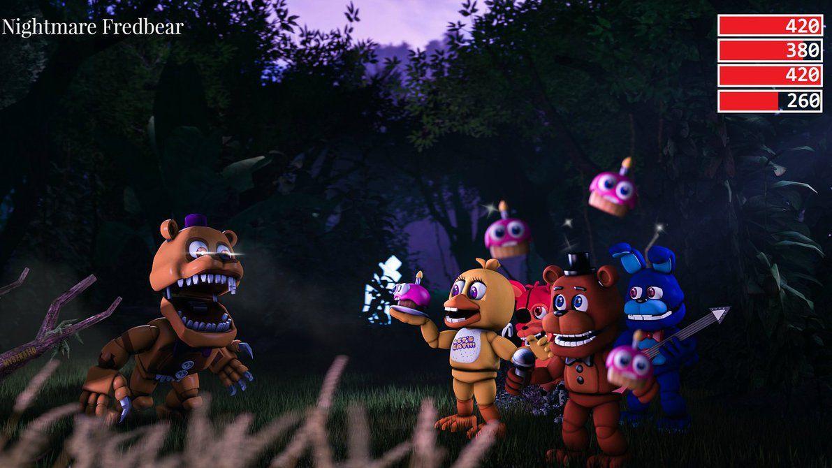 FredBear And Friends (Cinema4d) (Wallpaper) by AdventureOldFoxy on