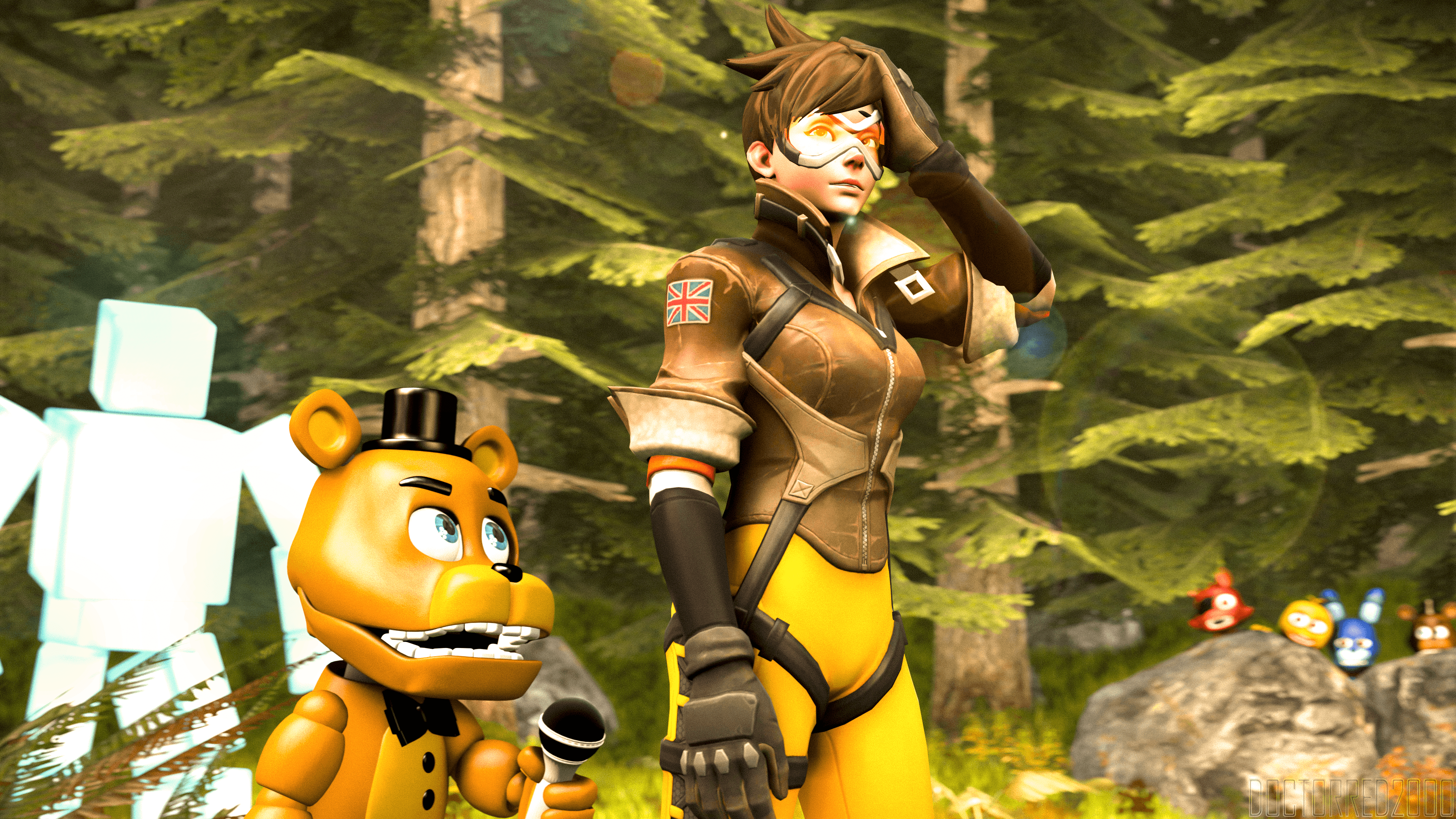 Tracer in Fnaf World 4k Ultra HD Wallpaper and Background