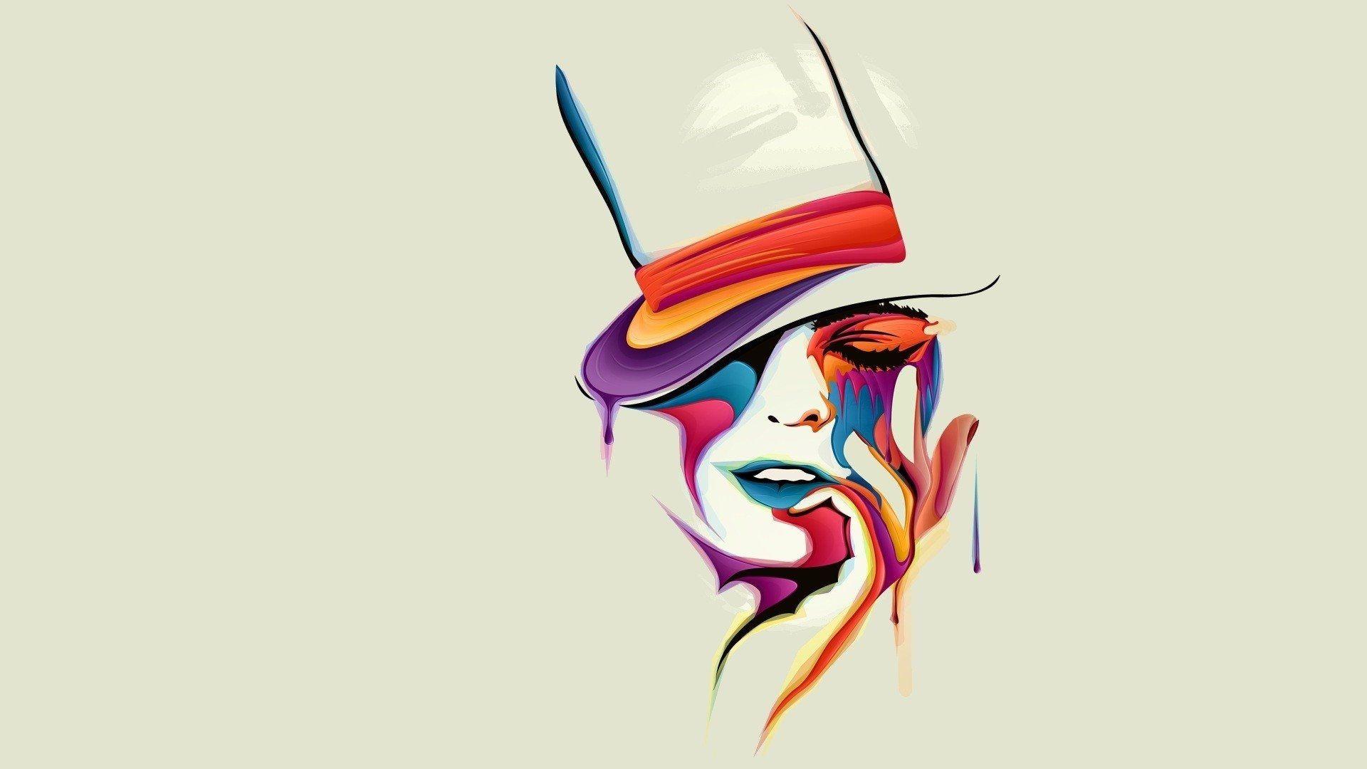 Clown colorful face digital HD wallpaper. HD Wallpaper Rocks