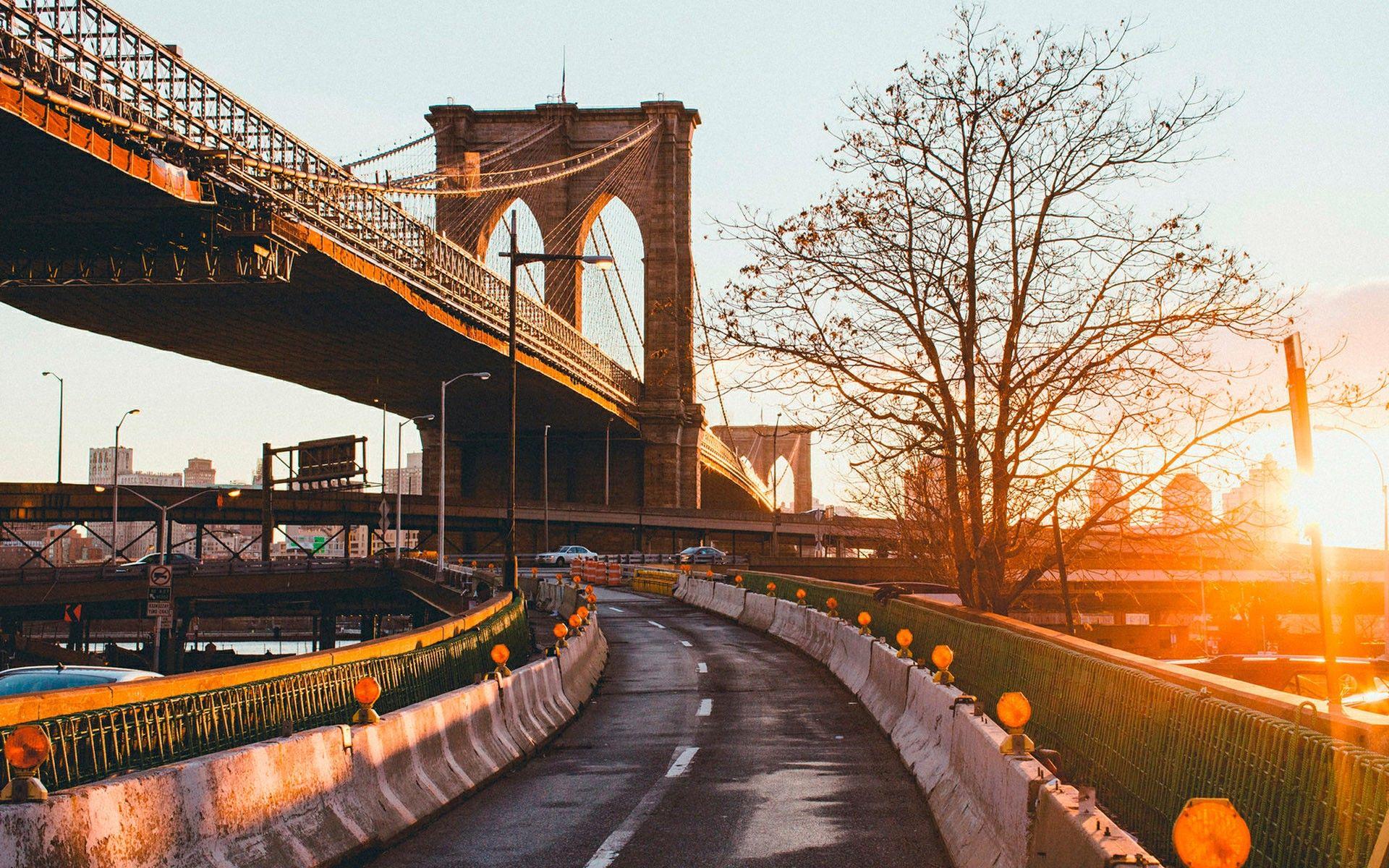 landscape, Bridge, Sunlight, Road, New York City, Urban
