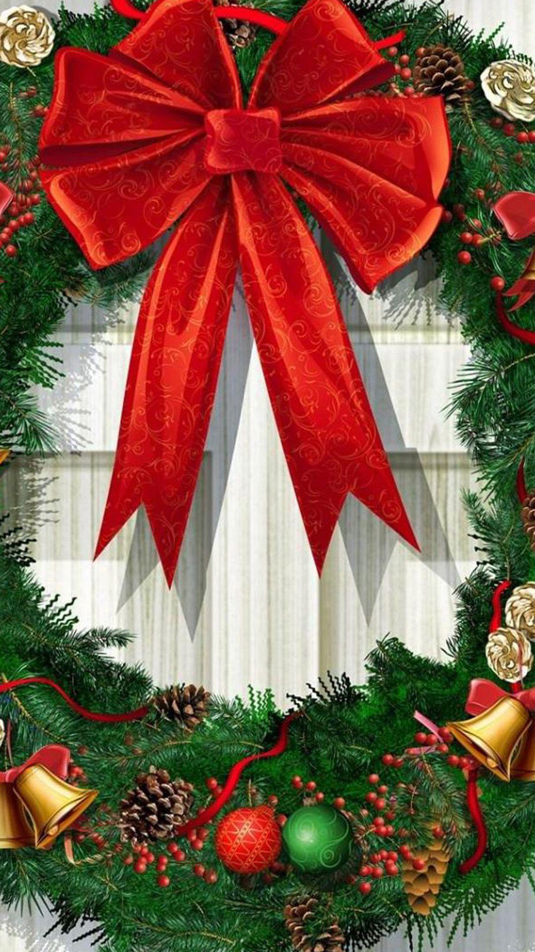 Christmas Wreath Sony Xperia Z2 Wallpaper. Xperia Z2 Wallpaper
