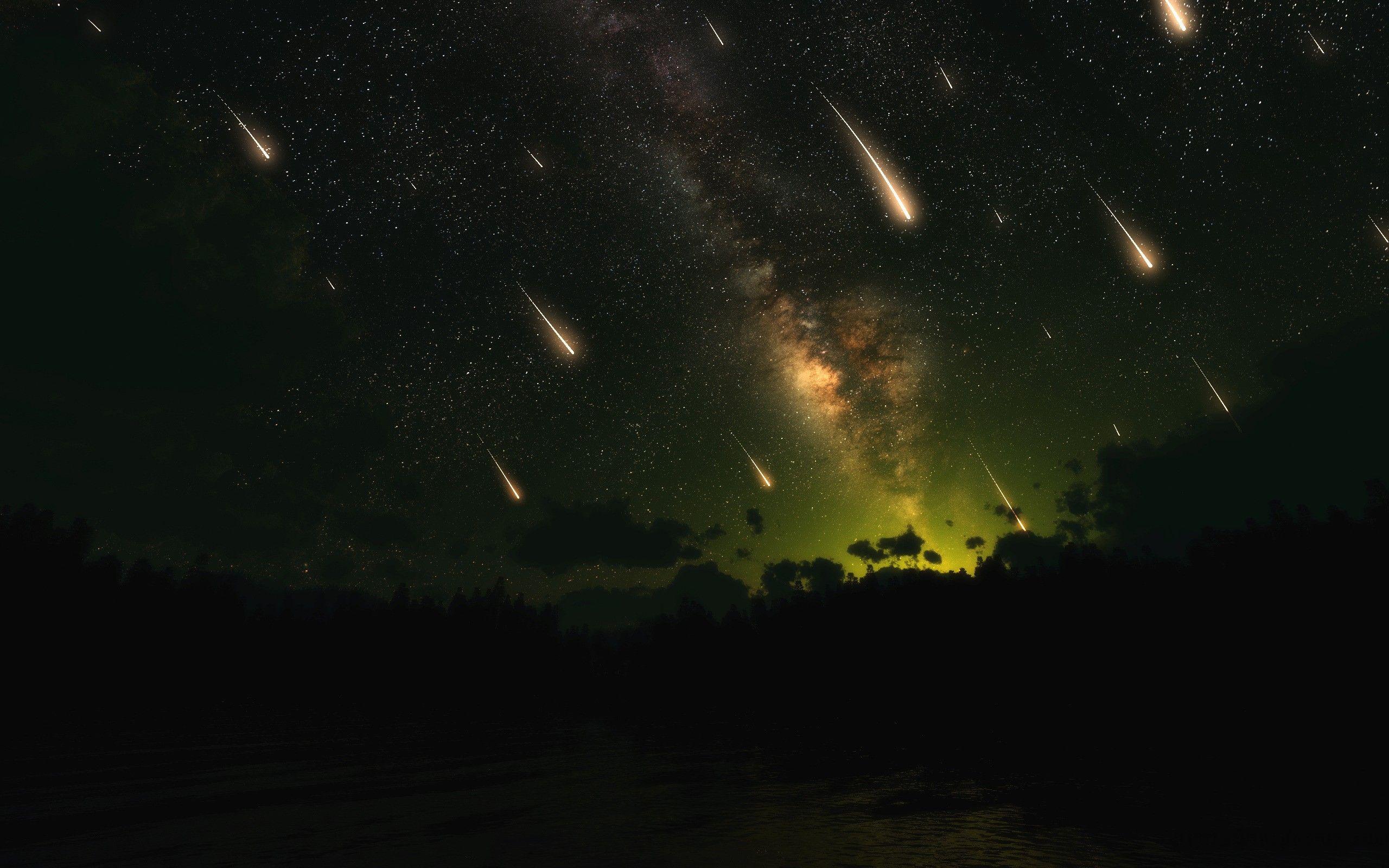 meteor shower Desktop Wallpaperk HD