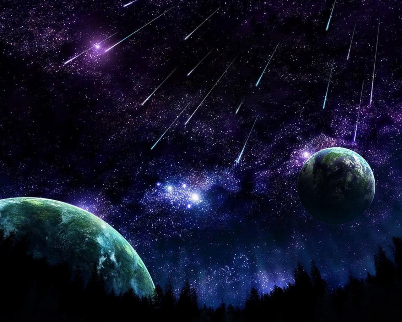 Meteor Shower Wallpaper