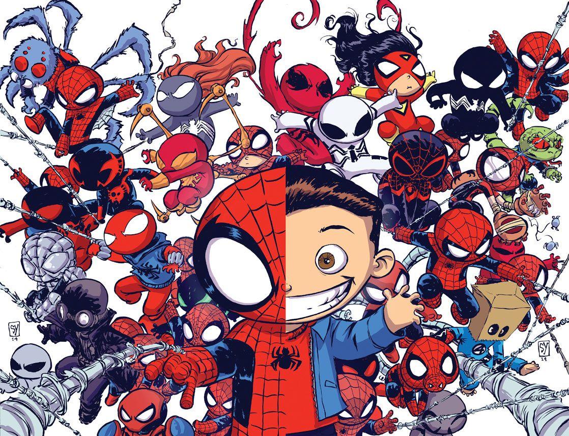 image For, Spider Men And Women Assemble For Skottie Young's